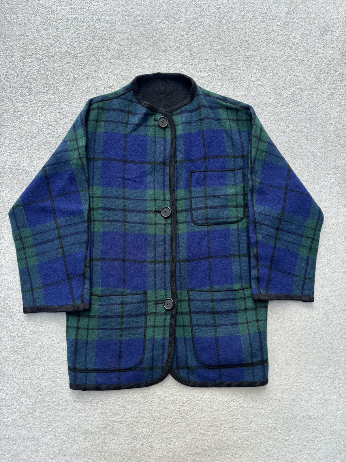 Jean Paul Gaultier 90s Jean Paul Black Watch Tarta Reversible Coat Size US M / EU 48-50 / 2 - 1 Thumbnail