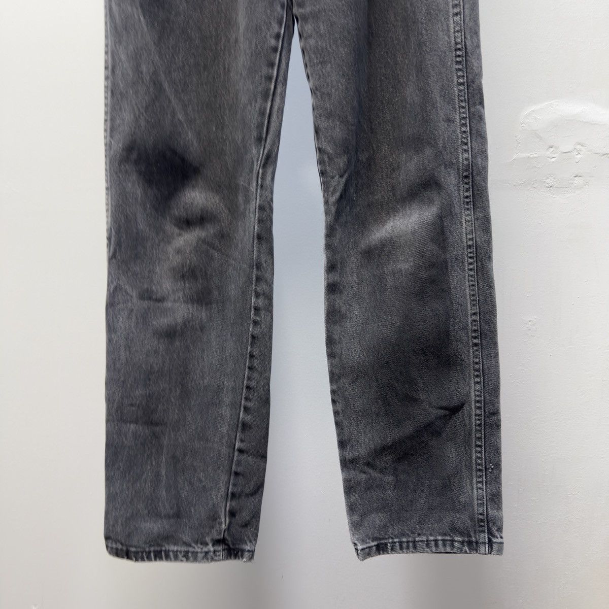 Vintage Thrashed Faded Distressed Black Jeans ERD Grunge Chrome Size US 28 / EU 44 - 7 Thumbnail