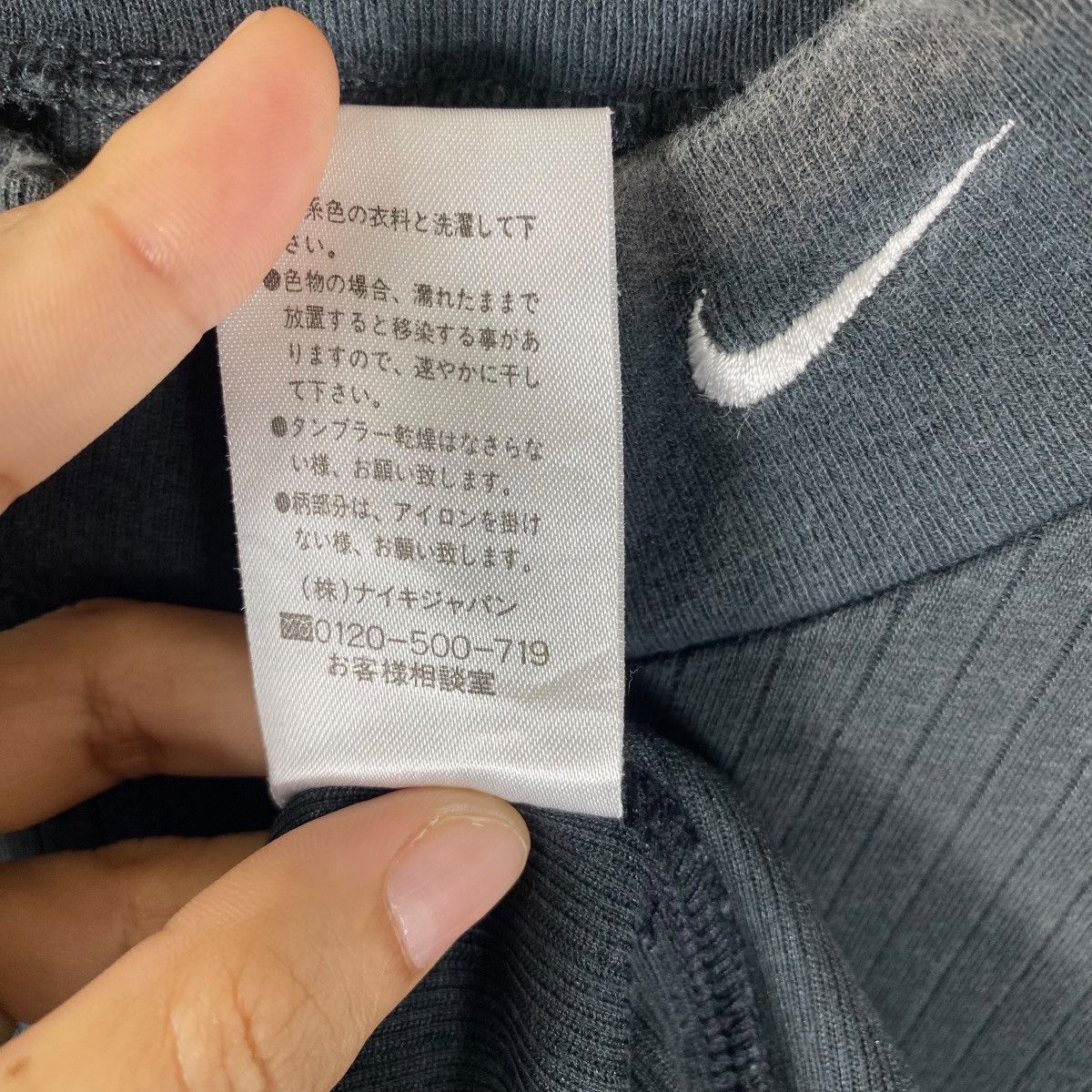 Nike × Vintage Vintage 90's NIKE Small Swoosh Thermal Long Sleeve Shirt Size US M / EU 48-50 / 2 - 8 Thumbnail