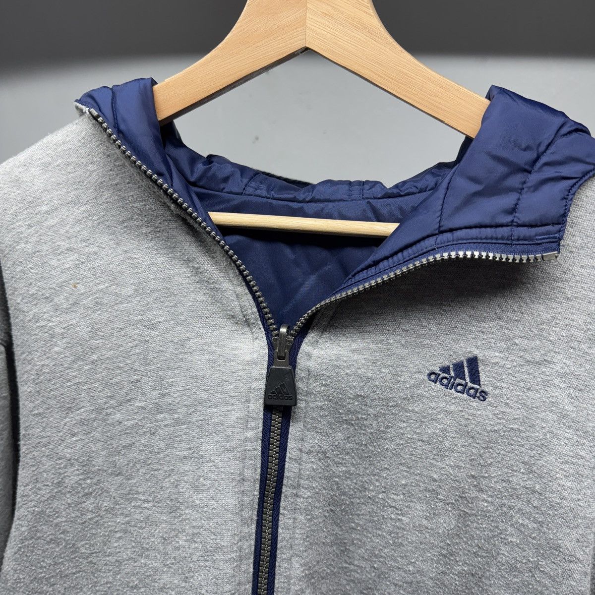 Adidas Vintage Adidas Reversible Nylon Cotton Jacket Size US XL / EU 56 / 4 - 6 Thumbnail