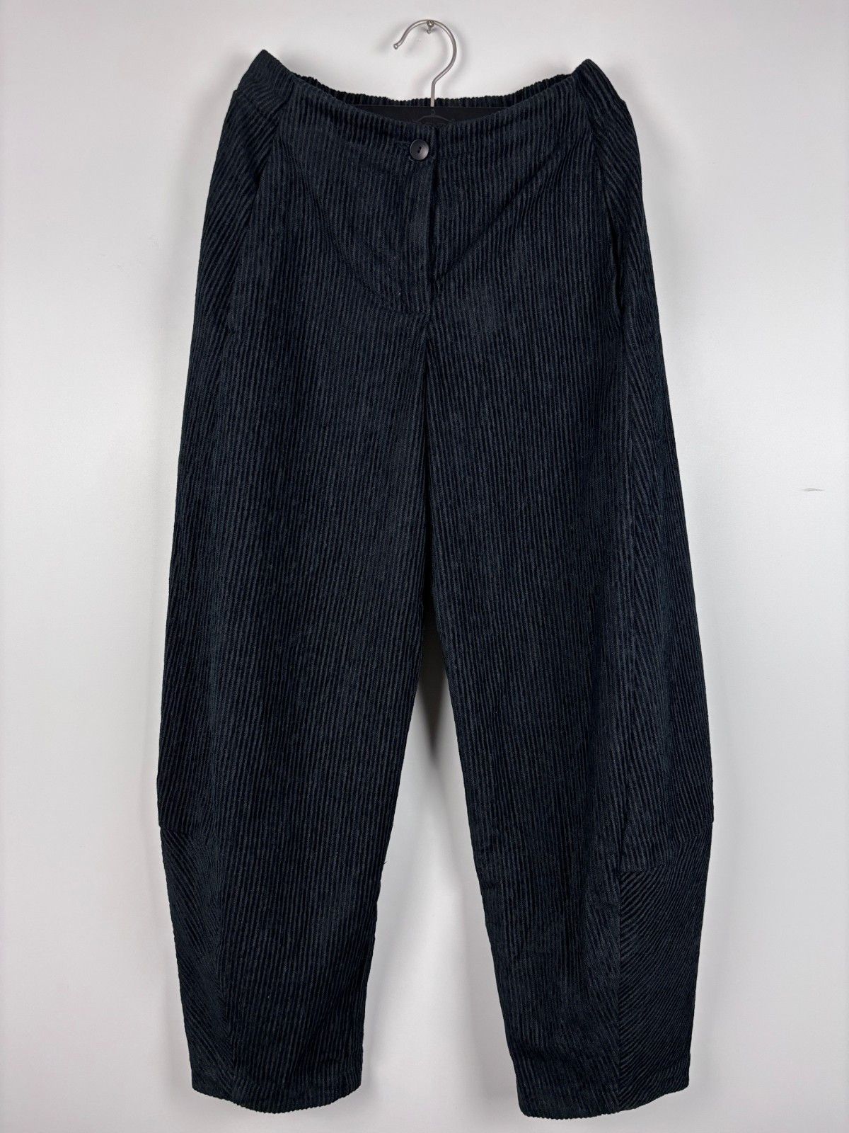 OSKA Womens OSKA Corduroy Barrel-Leg Pants Black Trousers Size 0 Size 28" / US 6 / IT 42 - 1 Thumbnail