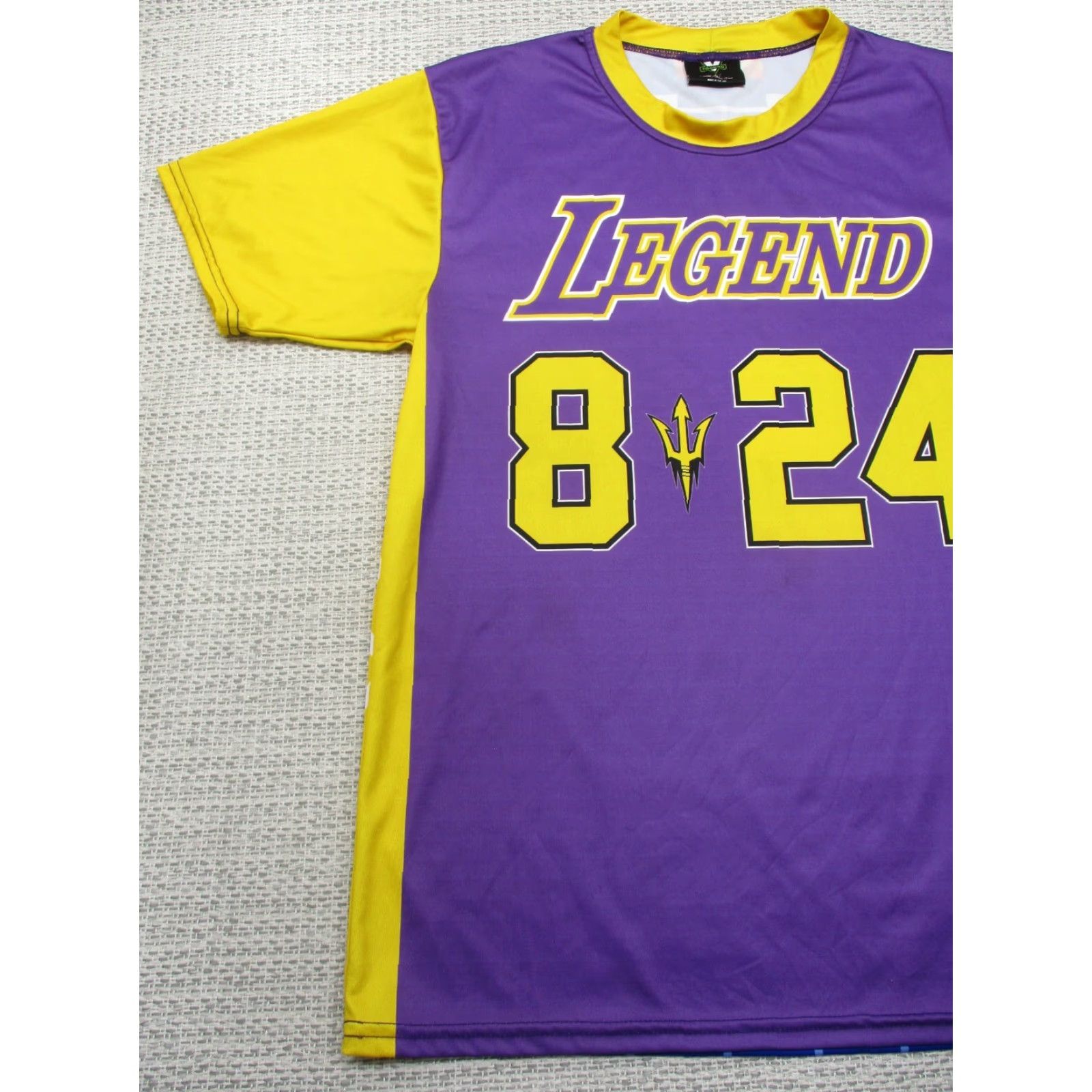 Fruit Of The Loom Voodoo Custon Shirt Mens L Short Sleeve Logo Knit Cotton Blue Kobe Bryant 8 24 Lakers Bar 90s Vintage? Size US L / EU 52-54 / 3 - 3 Thumbnail