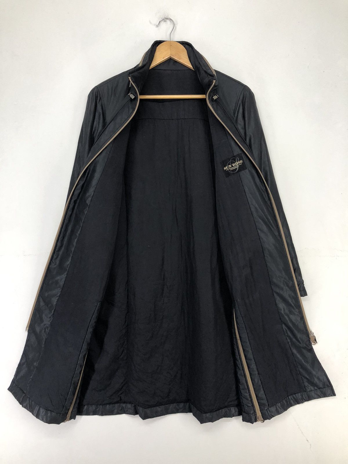 Japanese Brand Vintage Sun Rose Long Jacket Zipper Design Size US L / EU 52-54 / 3 - 11 Thumbnail