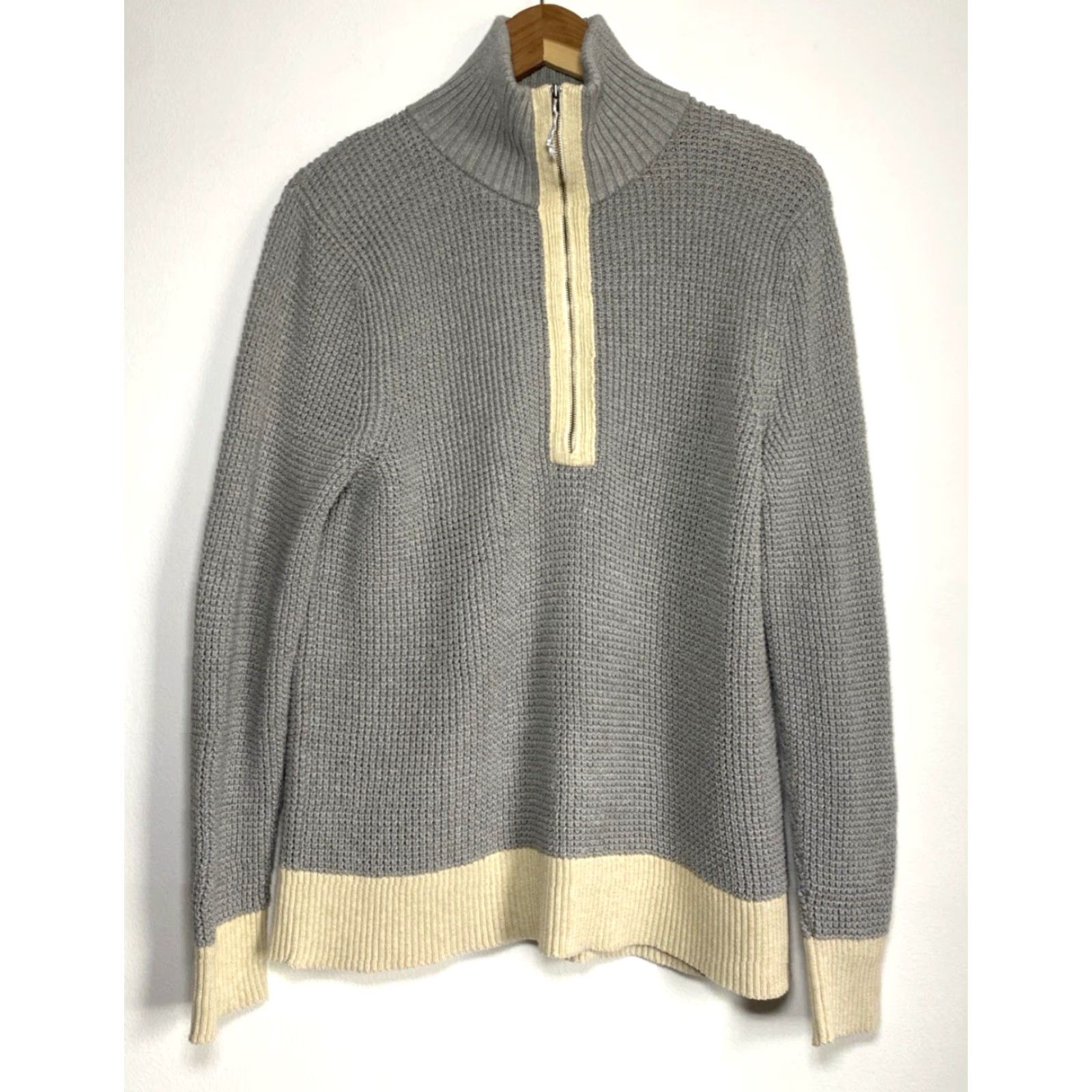 Patagonia Patagonia Women's Ponderosa Pine 1/4 Zip Sweater Drifter Grey M Knit Pullover 1/4 Zip Outdoors Winter Fall Spring Mens Womens Girls Boys Size M / US 6-8 / IT 42-44 - 3 Thumbnail