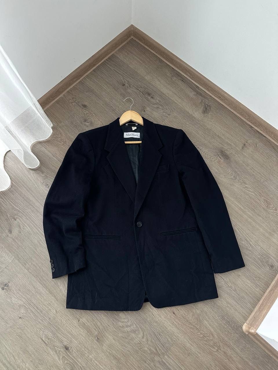 Vintage Vintage Max Mara Wool Blue Button Blazer Jacket Size 38R - 12 Thumbnail