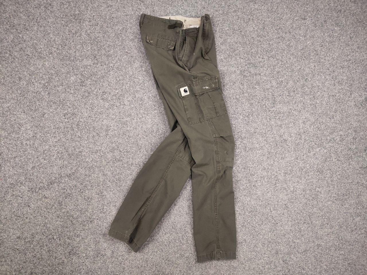 Carhartt Vintage 90's Carhartt Aventura Distressed Olive Cargo Pants Size US 28 / EU 44 - 13 Thumbnail