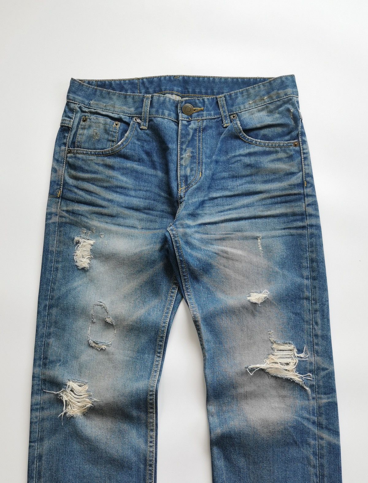 Blue Blue Japan Blue Blue Japan Distressed Jeans Size US 30 / EU 46 - 1 Thumbnail