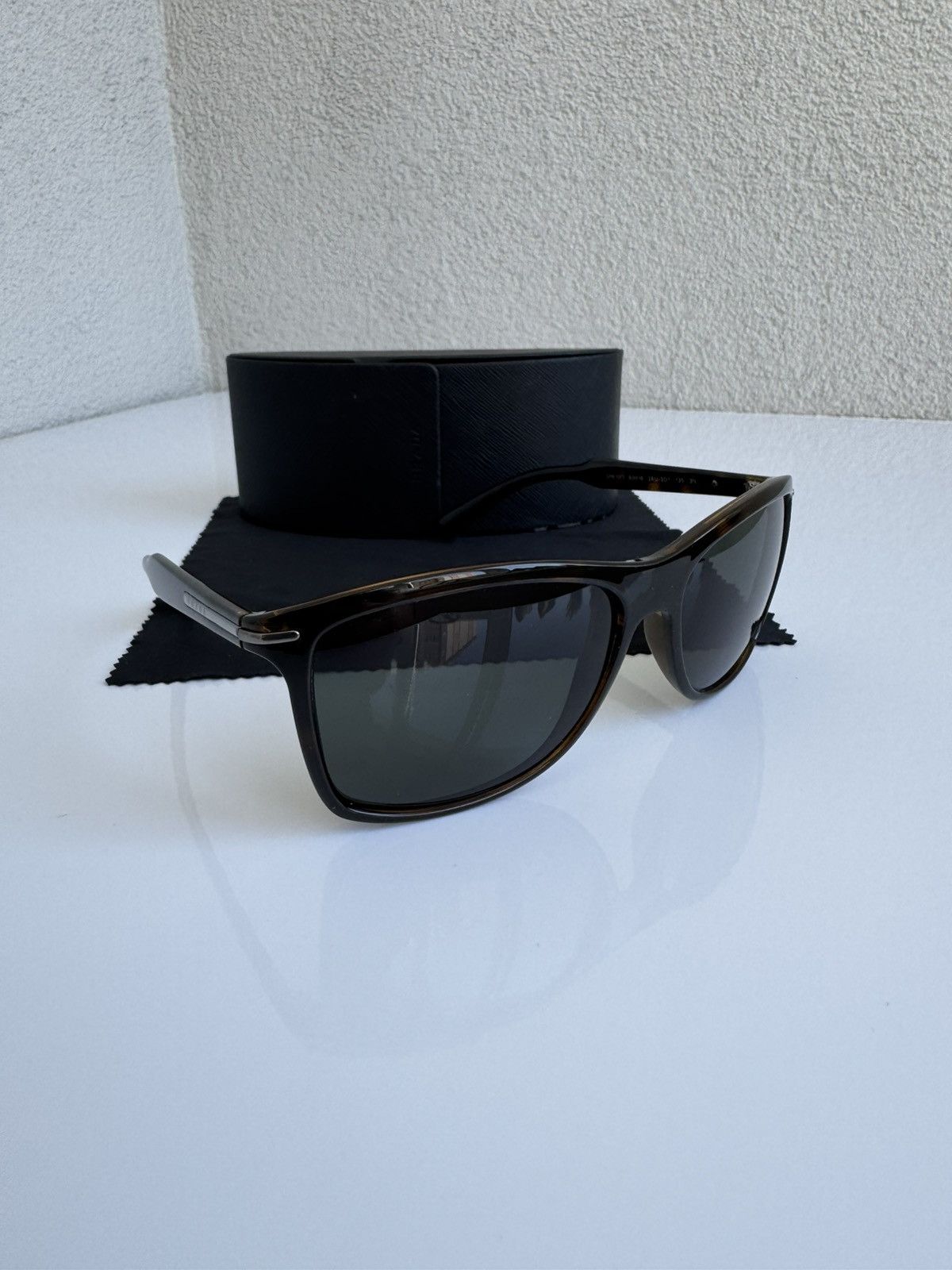 Prada Prada Sunglasses SPR 10O Brown Shield Sport Size ONE SIZE - 4 Thumbnail
