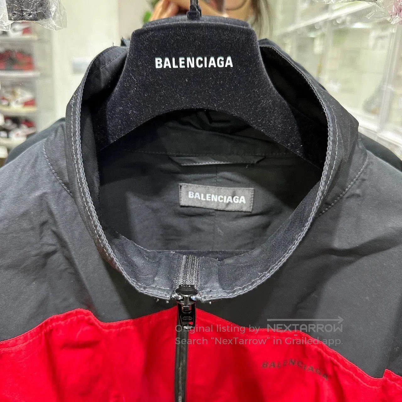 Balenciaga Balenciaga Black Red Embroidered Jacket. Size US XL / EU 56 / 4 - 4 Thumbnail