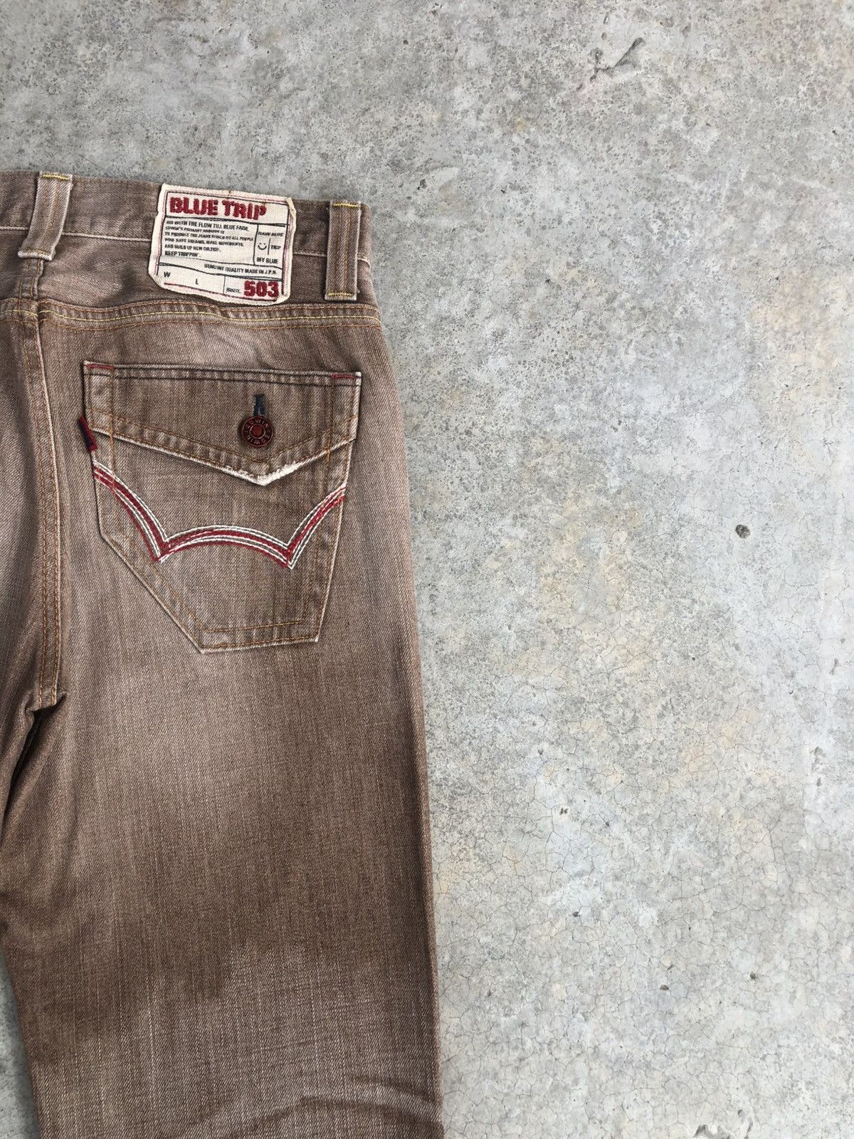 If Six Was Nine Japanese Edwin 503 Flared Jeans Distressed Size US 33 - 10 Thumbnail