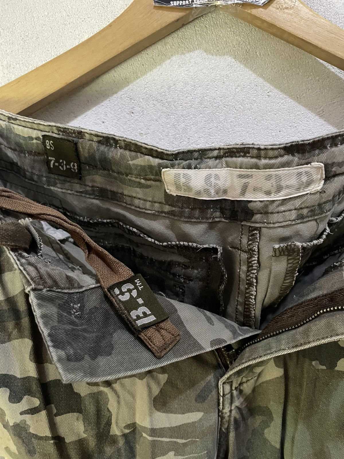 If Six Was Nine Kapital Bs739 Y2K Camo Faded Distressed Gothic Lgb Style Size US 30 / EU 46 - 4 Thumbnail