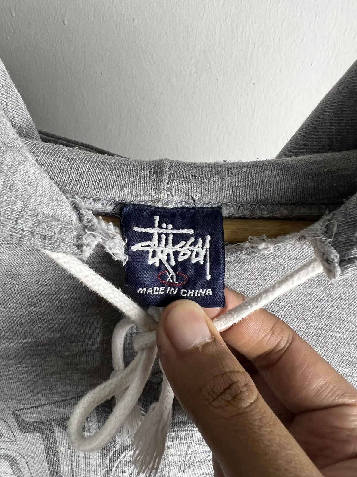 Stussy × Vintage Vintage 1990s Stussy Eagle Tour Pullover Hoodie Size US XL / EU 56 / 4 - 3 Thumbnail