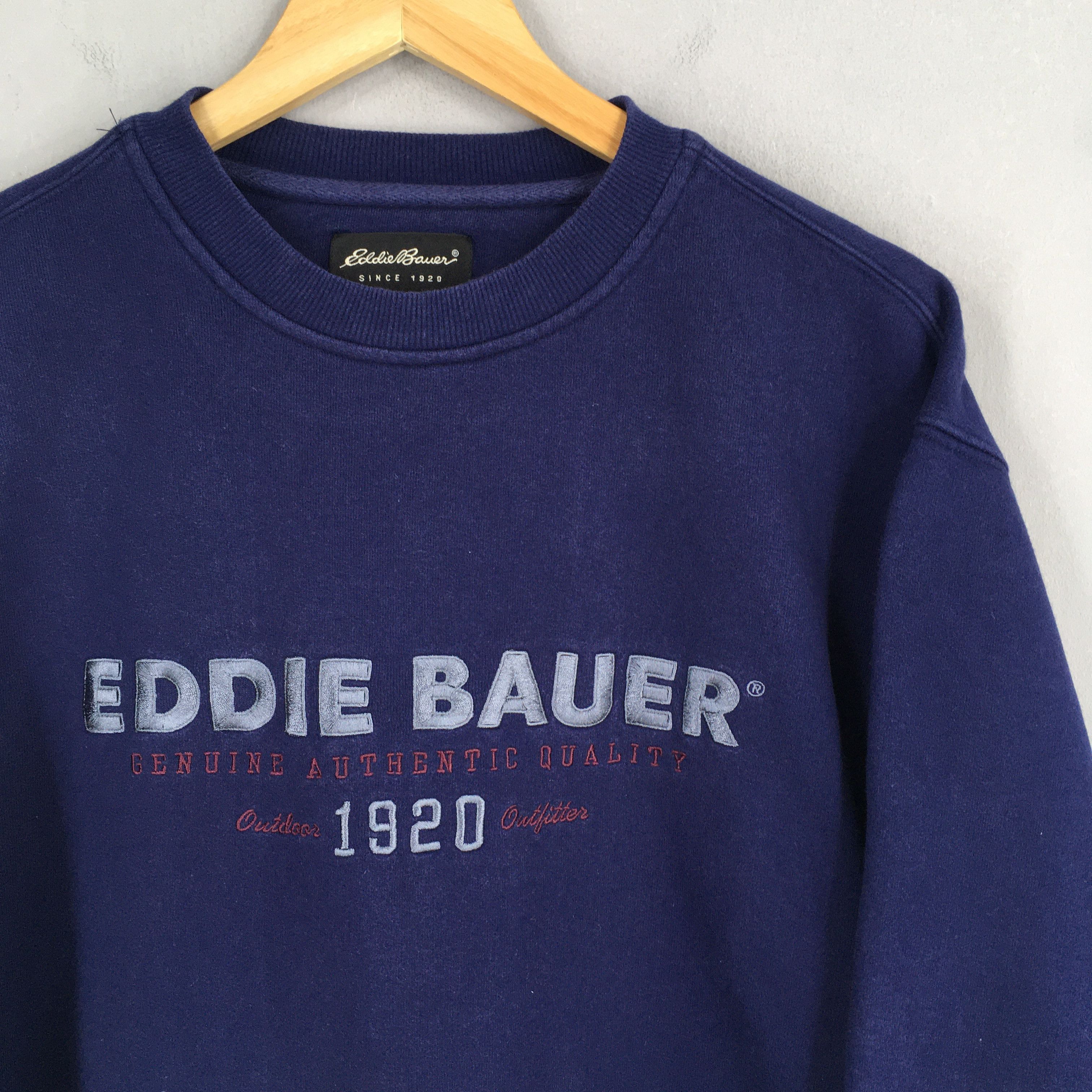 Designer × Eddie Bauer × Vintage Vintage Eddie Bauer Outdoor Blue Sweatshirt XSmall Size US XS / EU 42 / 0 - 2 Thumbnail