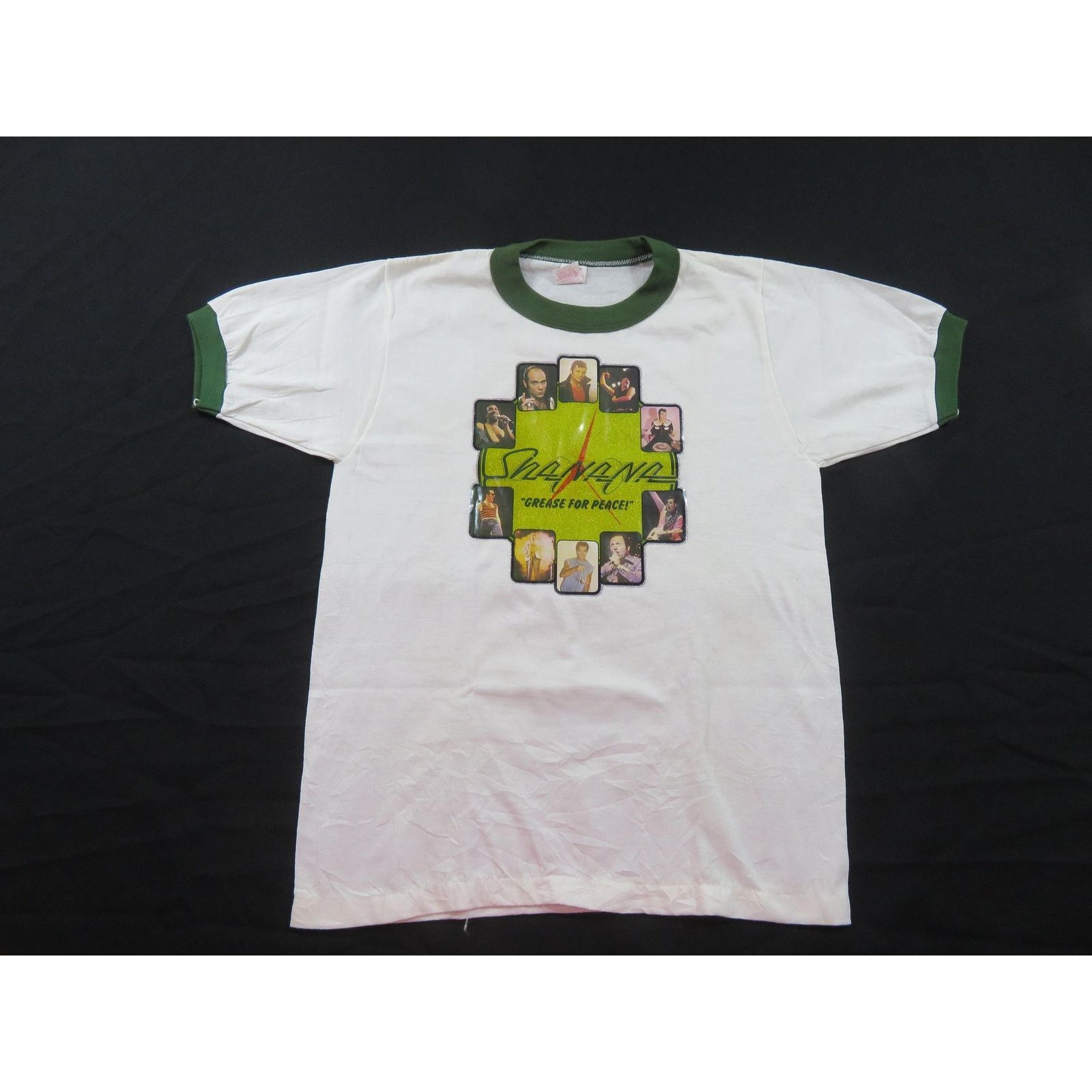 Other SHANANA Grease For Peace Rock Ringer White T-Shirt M 1970s Size US M / EU 48-50 / 2 - 1 Thumbnail
