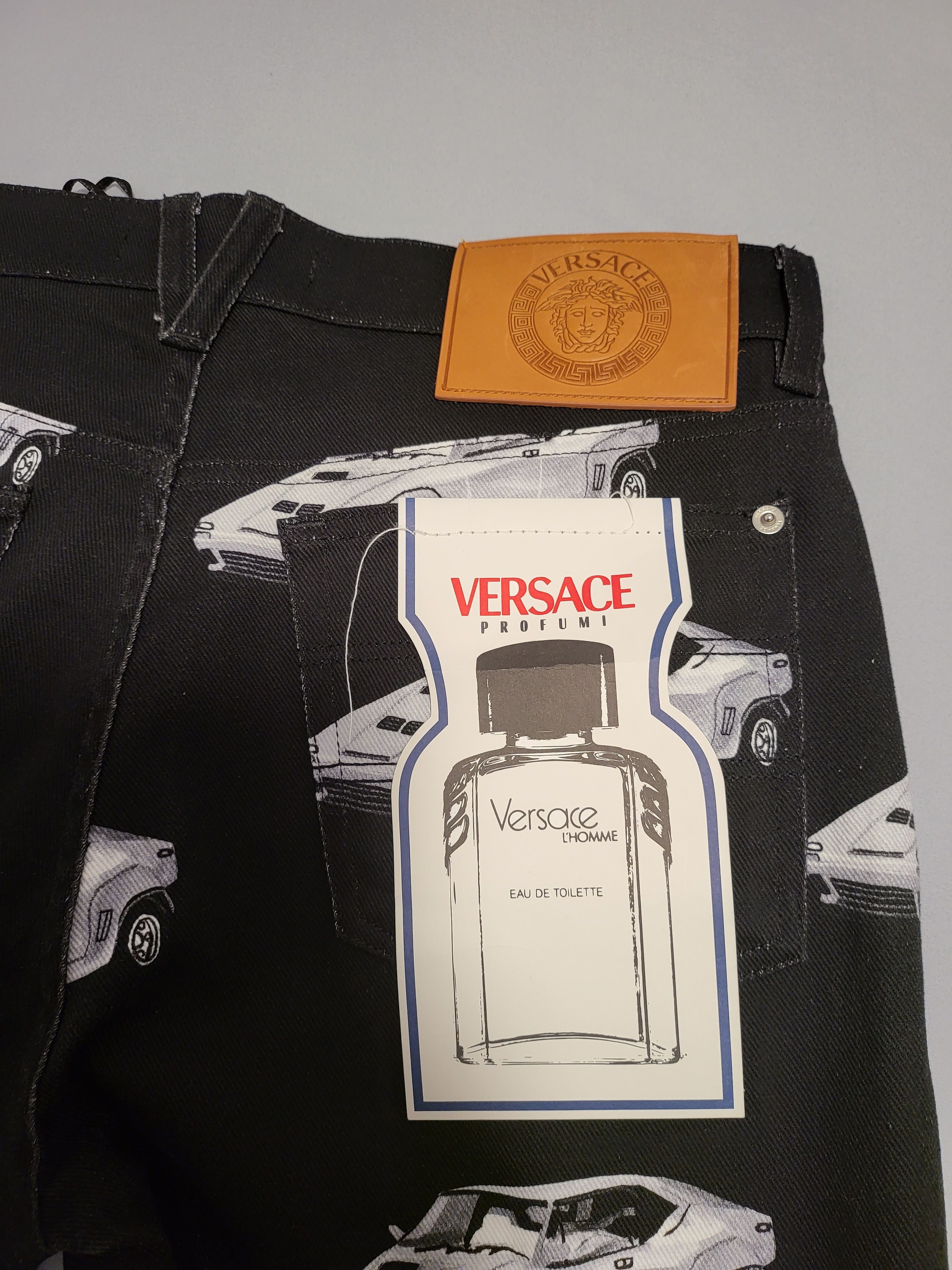 Versace 18CM Car Print Cotton-Blend Jeans Size US 32 / EU 48 - 6 Thumbnail