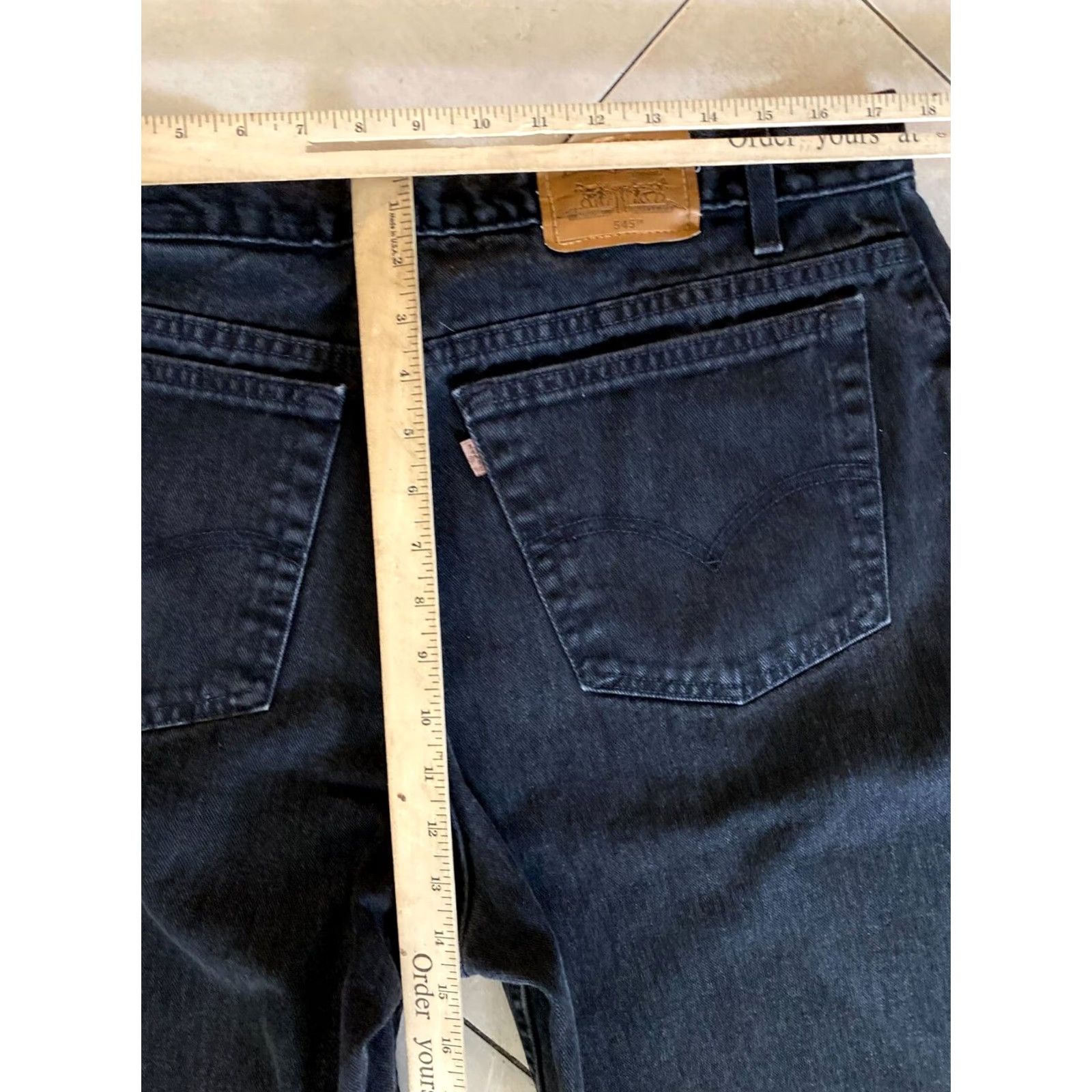 Denime VINTAGE Levis Jeans Pants 38L 32L Black 90s denim Straight Men's Denim Jeans Pants 545 Brown Tag Size US 38 / EU 54 - 6 Thumbnail
