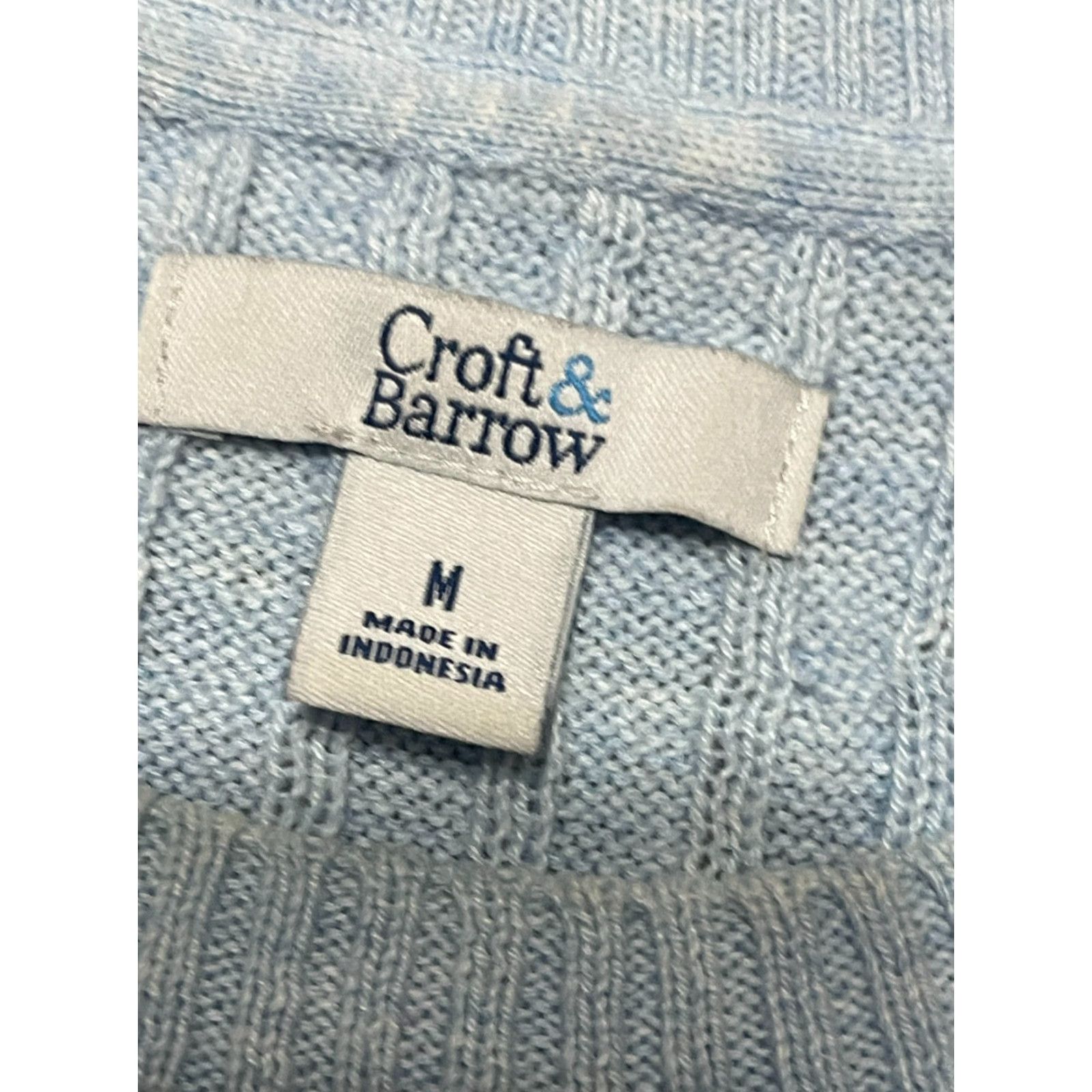 Croft & Barrow Croft & Barrow Sweater Women’s Size M Blue White Striped Pullover Crew Neck Long Sleeve Casual Size M / US 6-8 / IT 42-44 - 7 Thumbnail