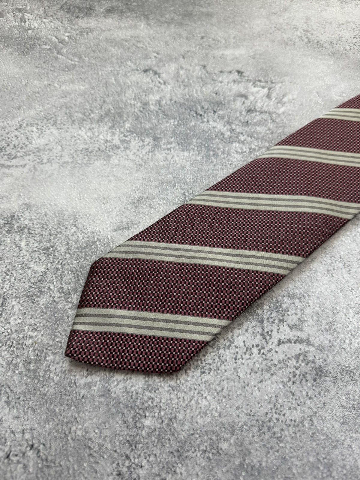 Giorgio Armani Giorgio Armani Men’s Silk Tie Striped Luxury Made in Italy Size ONE SIZE - 7 Thumbnail