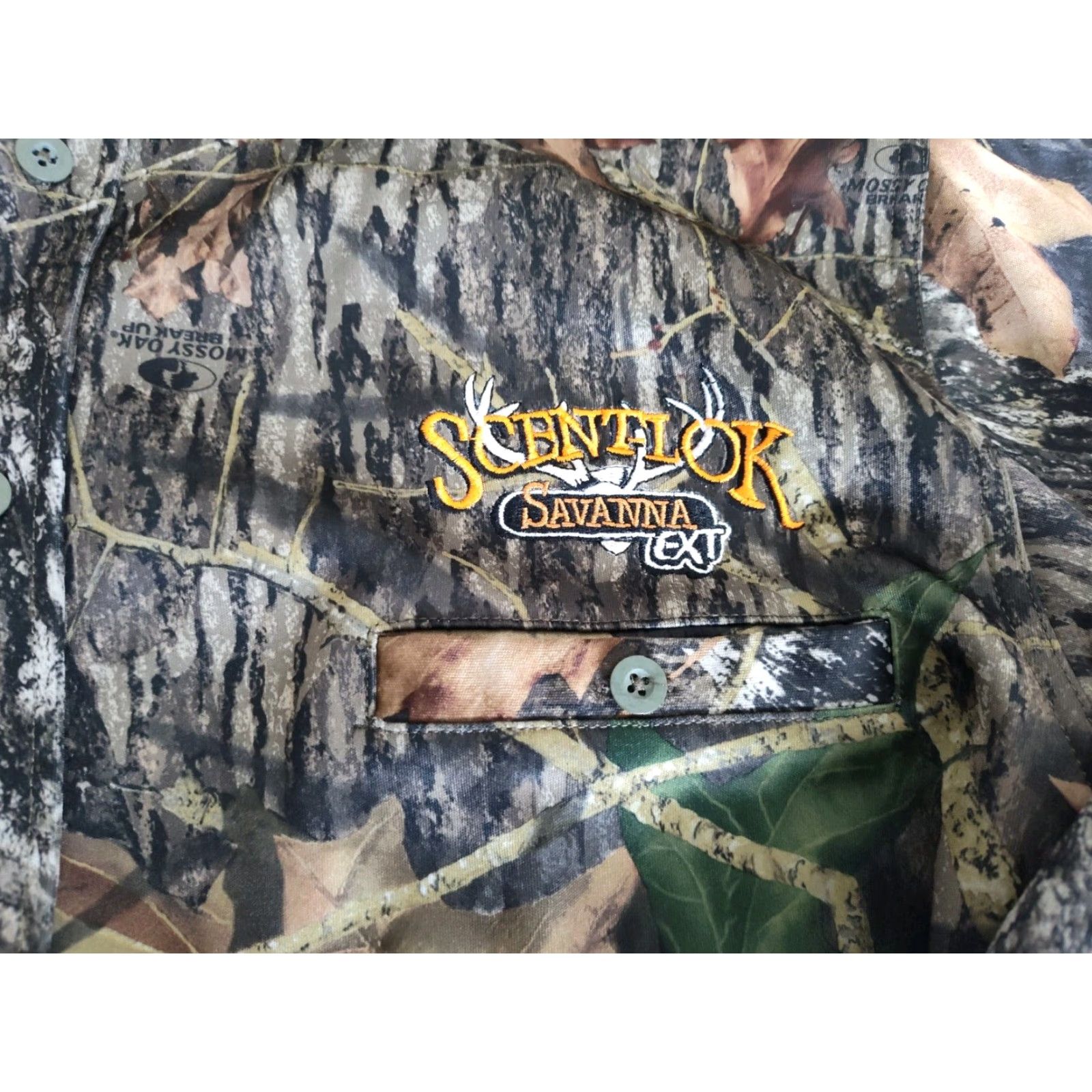 Vintage Scent-Lok Savanna EXT Mens Large Camo Polyester Flannel Hunting Button Up Shirt Size US L / EU 52-54 / 3 - 5 Thumbnail
