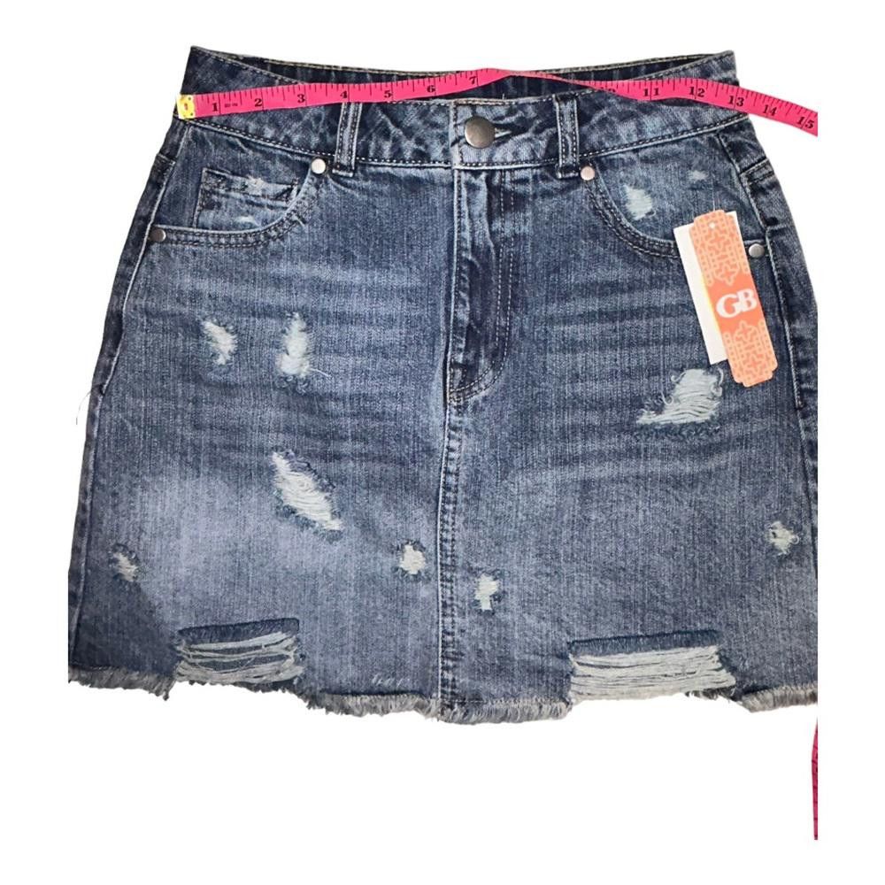 Designer Gianni Bini l NWT Distressed Raw Hem Skirt Size 3 Size 30" / US 8 / IT 44 - 4 Thumbnail