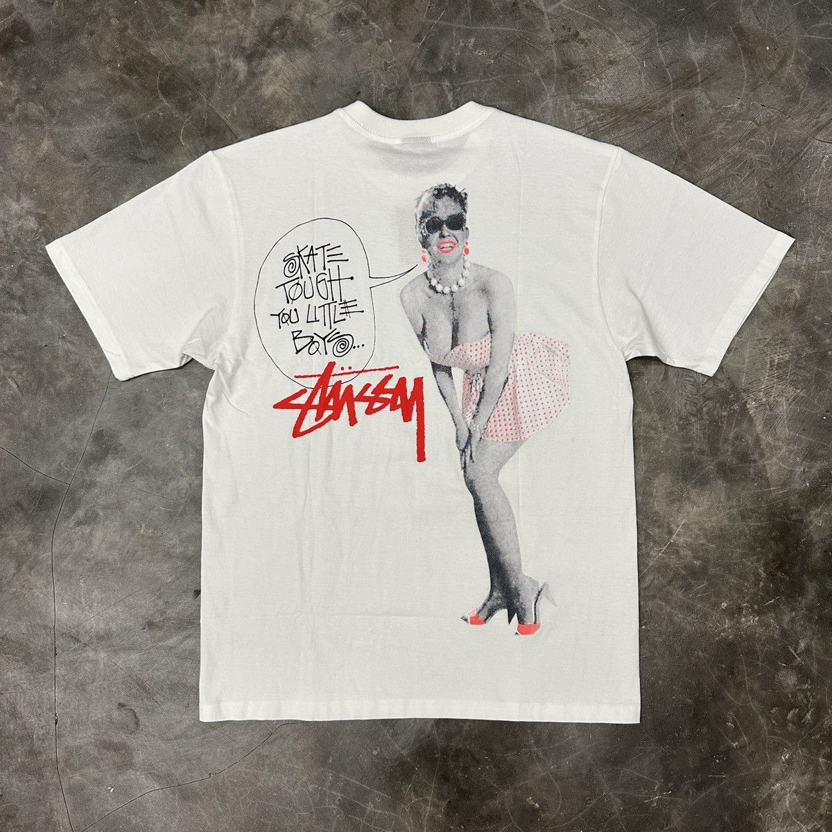 STUSSY SKATE TOUGH TEE BLACK - WillardmarineShops