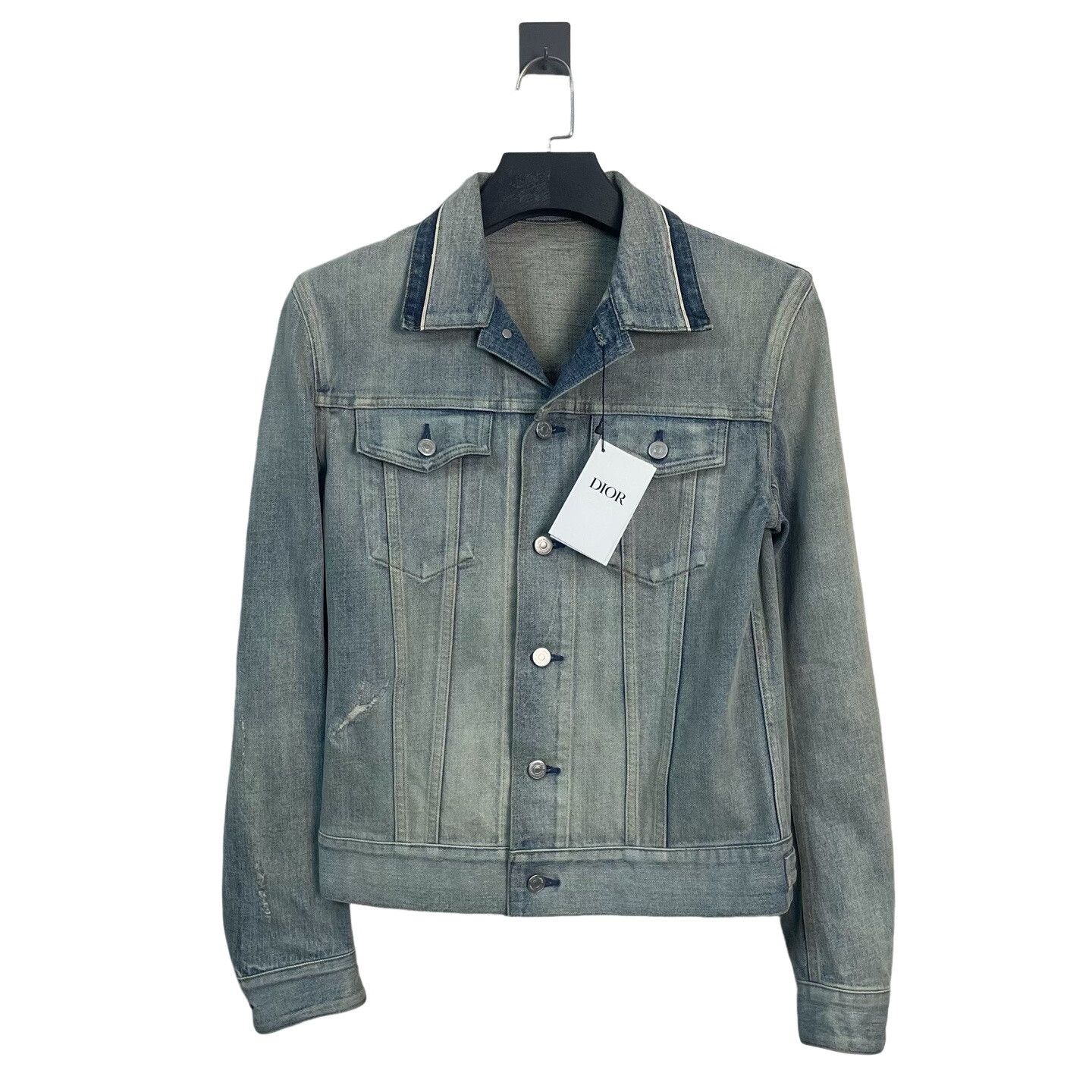 Dior Dior Distressed Denim Jacket Size 48 Size US M / EU 48-50 / 2 - 1 Thumbnail