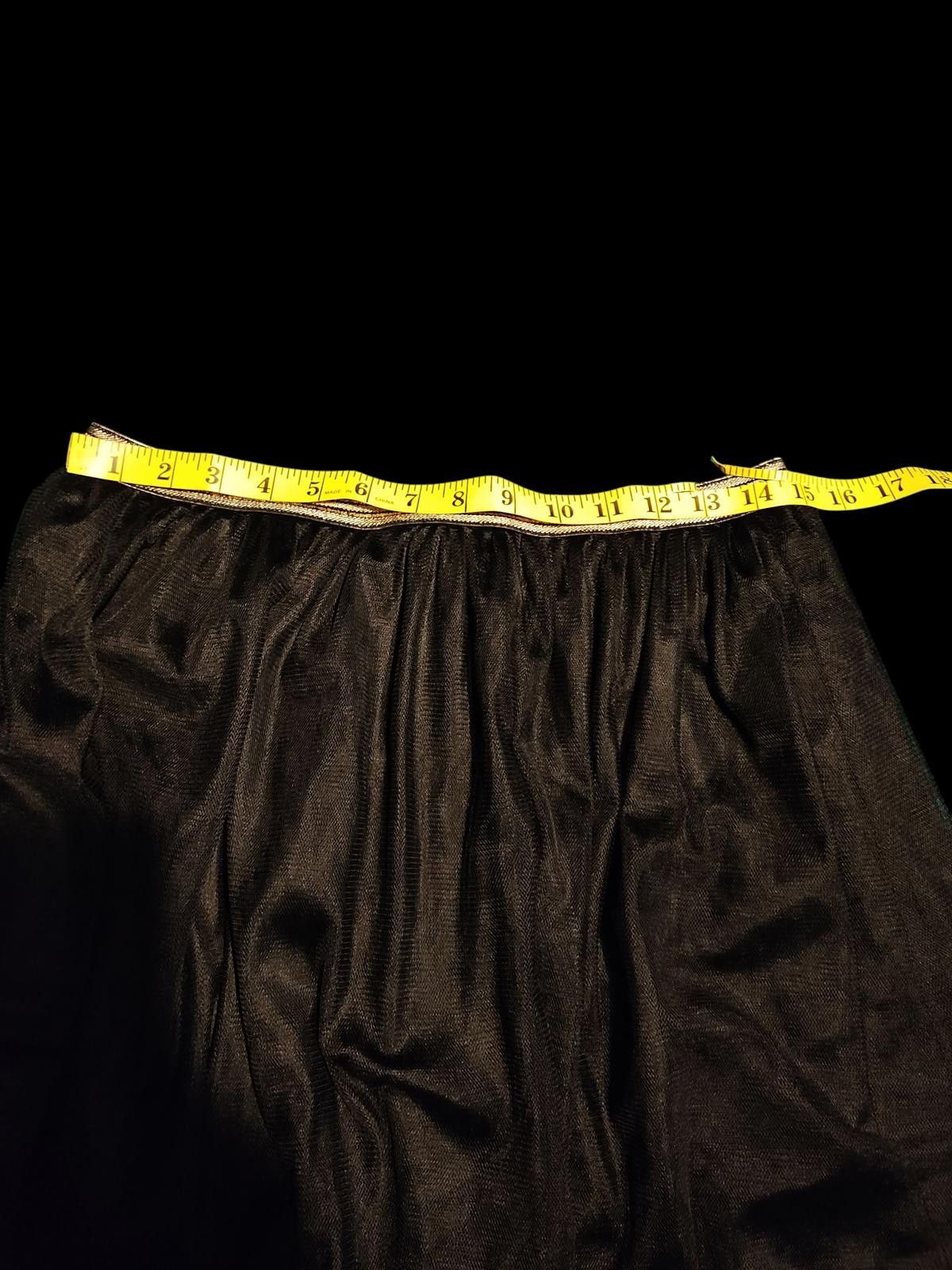Other Exhilaration Black Midi Tulle Skirt with Gold Waistband Size 32" / US 10 / IT 46 - 8 Thumbnail