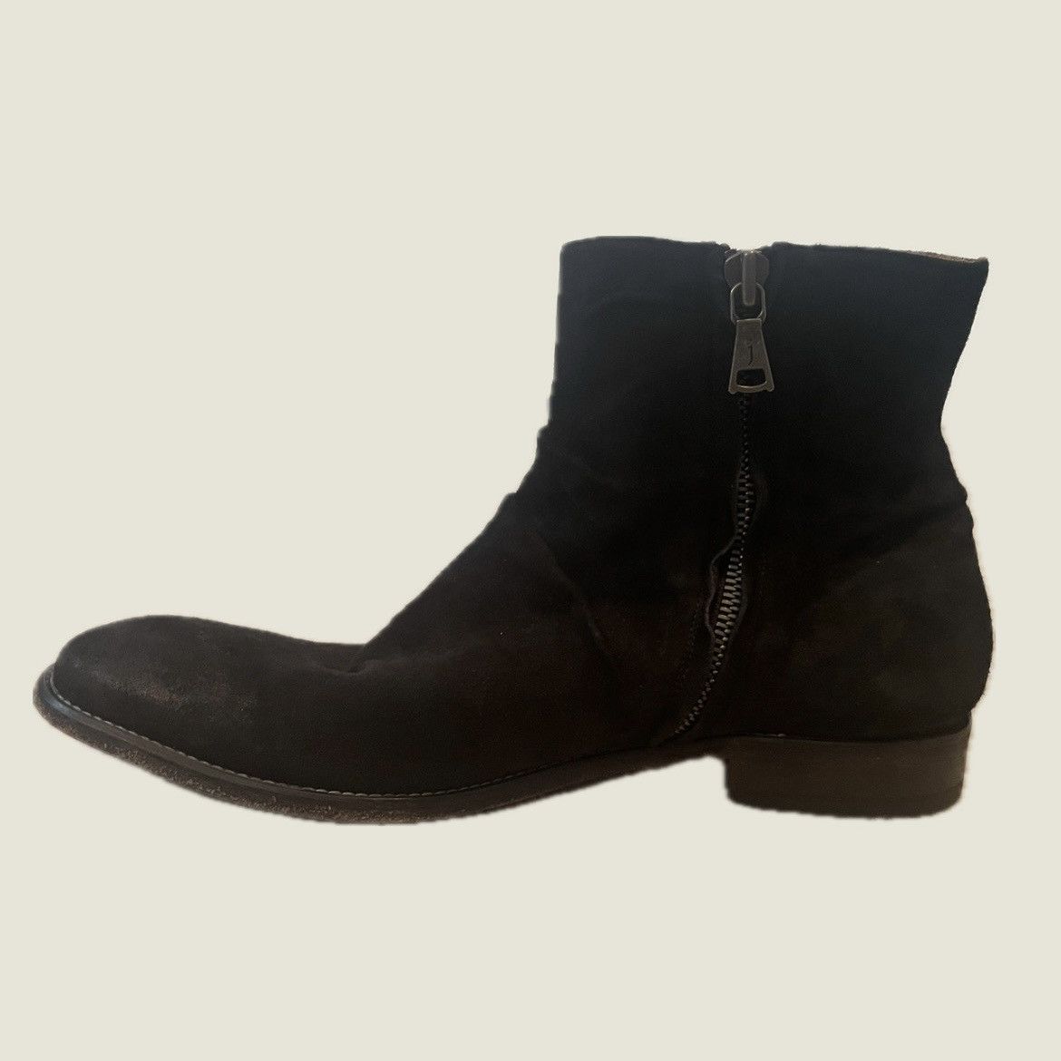 image of John Varvatos Morrison Sharpei Calf Leather Boots in Black, Men's (Size 12)