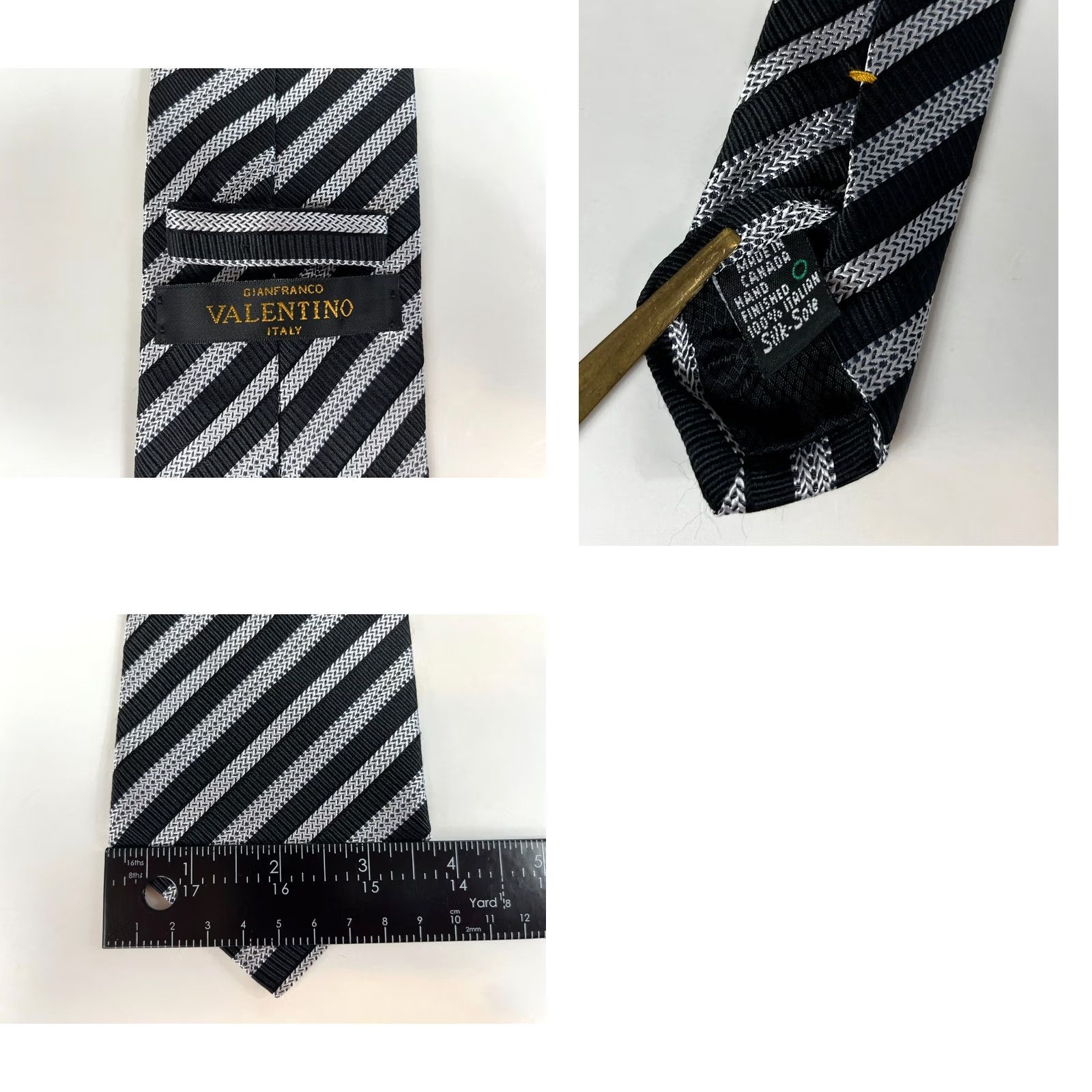 Valentino Valentino Silk Tie Striped Men’s Made in Canada Size ONE SIZE - 8 Thumbnail