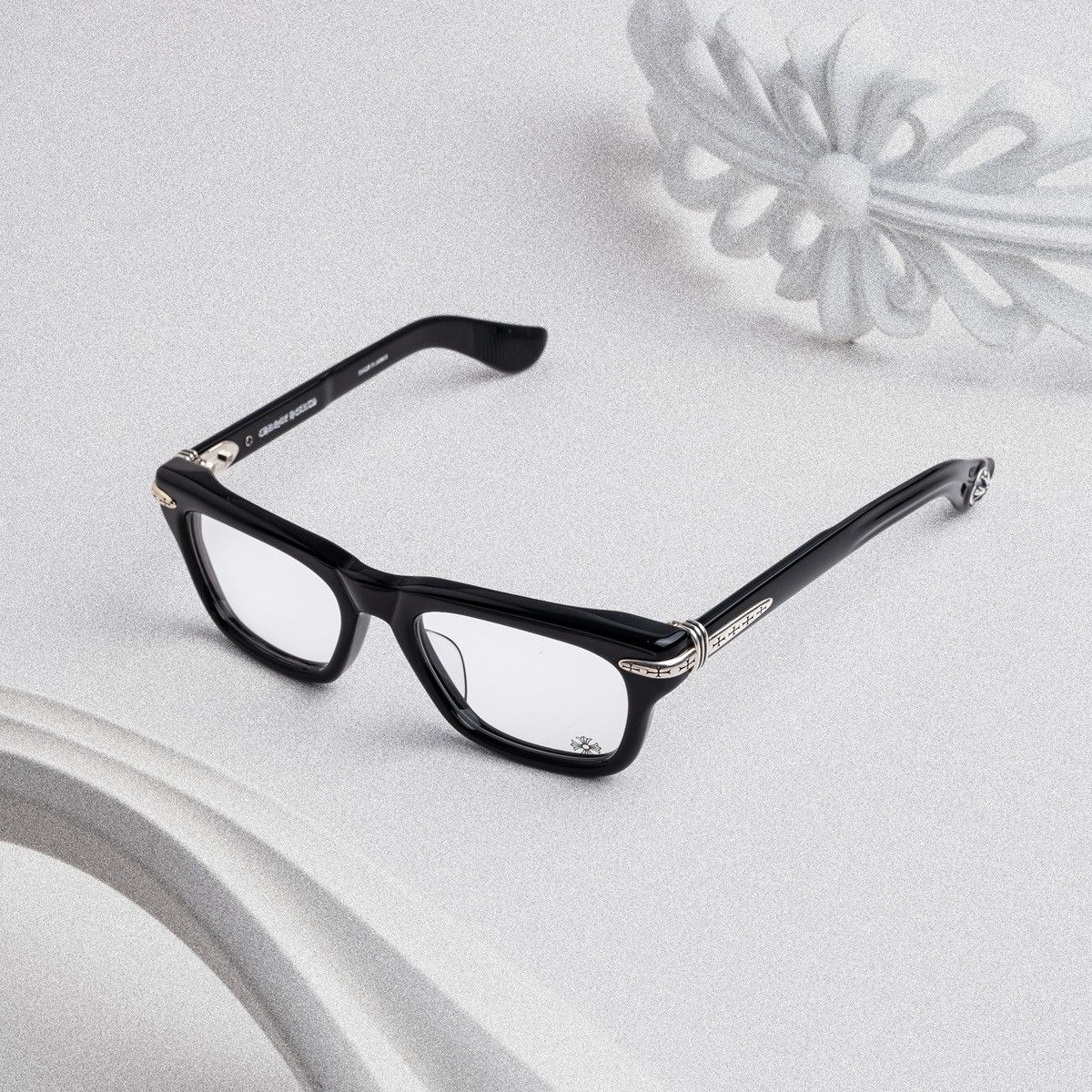 Chrome Hearts CHROME HEARTS TRYPOLEAGAIN BLACK GLASSES Size ONE SIZE - 2 Thumbnail