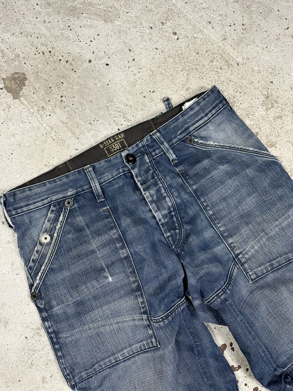 G-Star × Vintage Vintage Y2K G Star Raw Fire Elwood Distressed Denim Pants Size US 34 / EU 50 - 7 Thumbnail