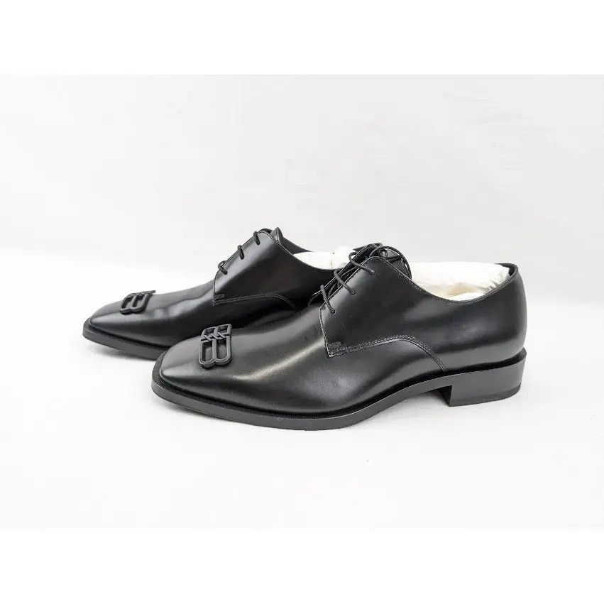 Balenciaga o1rshd1 Rim BB Icon Derbie Shoes in Black Size US 8 / EU 41 - 13 Thumbnail