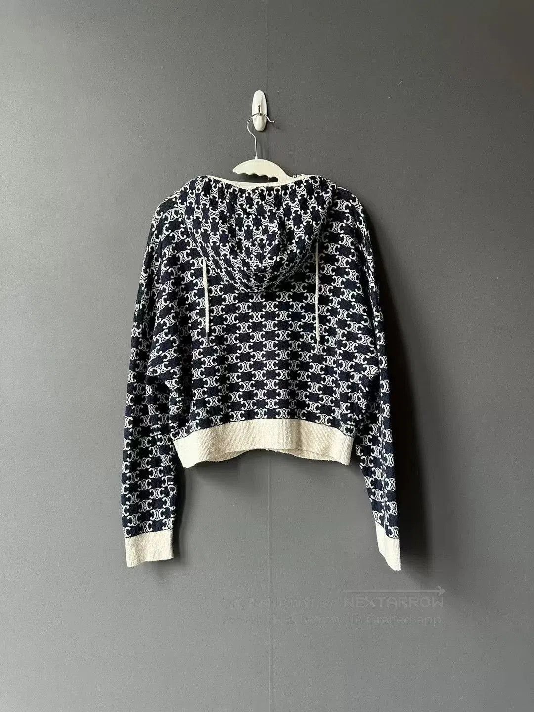 Celine celine logo print zip hooded jacket. Size XS / US 0-2 / IT 36-38 - 2 Thumbnail