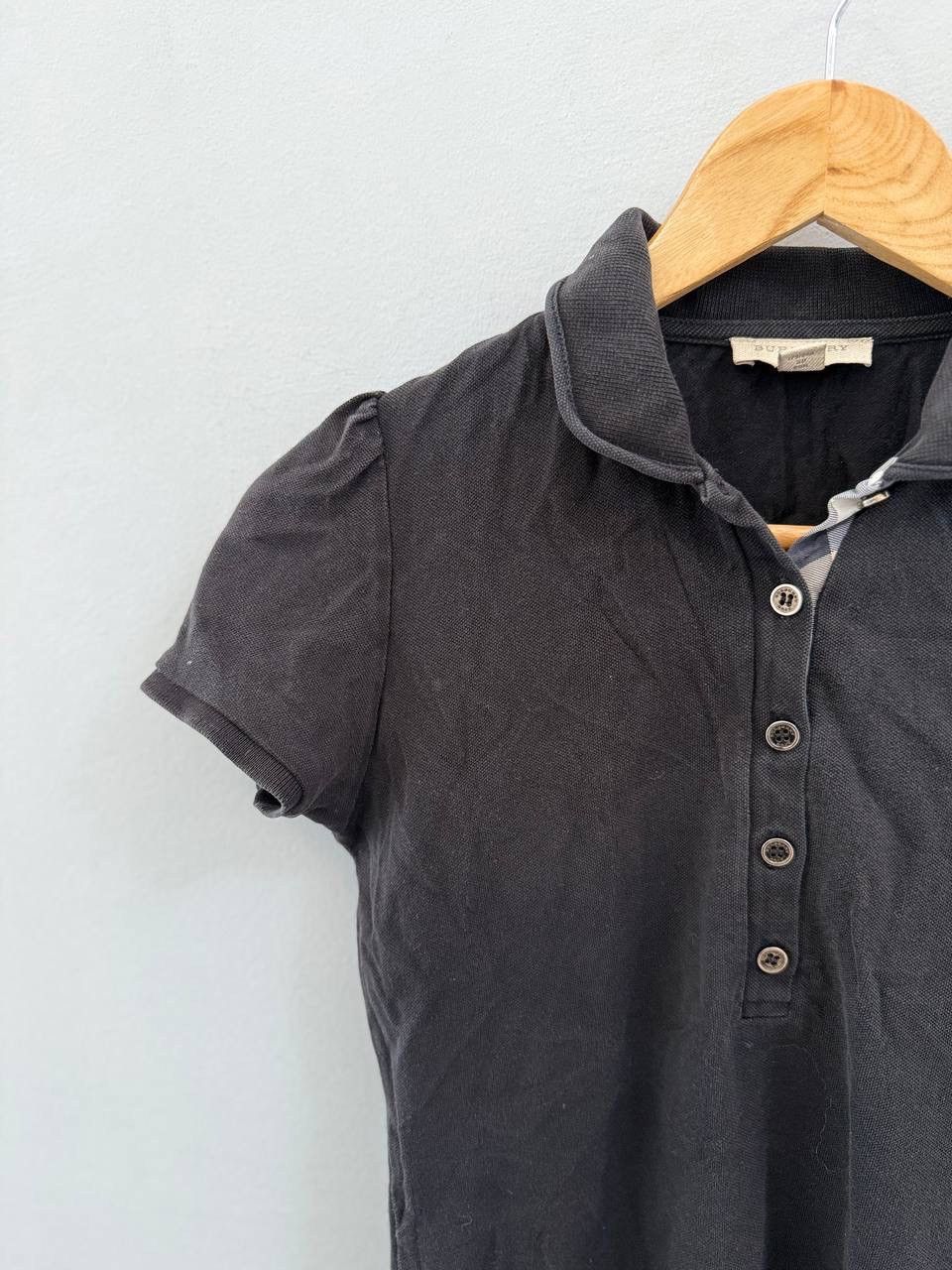 Burberry Burberry Brit Women’s Premium Black Short Sleeve Polo Shirt Size XS / US 0-2 / IT 36-38 - 3 Thumbnail