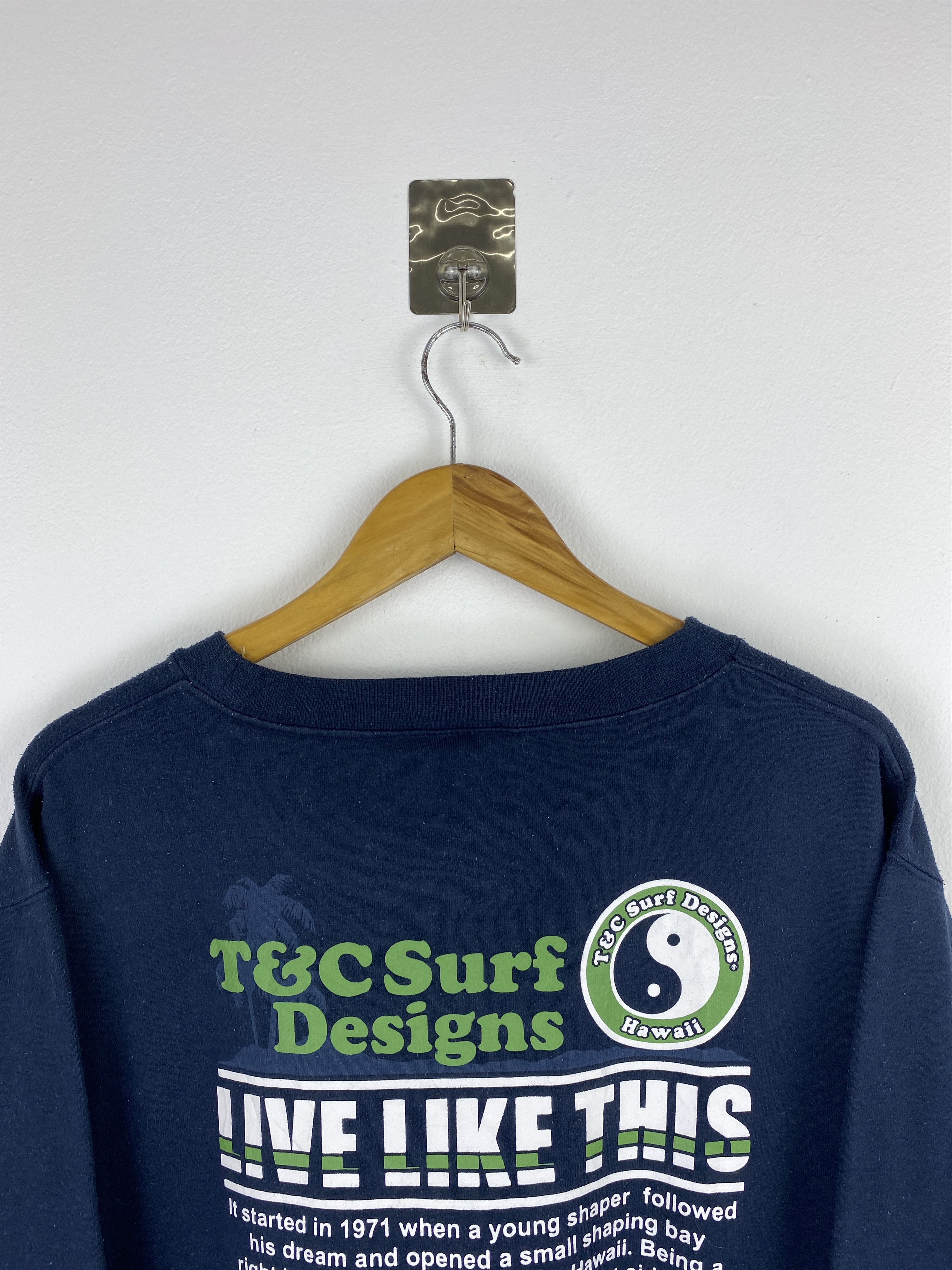 Vintage Vintage T&C Surf Wording Crewneck Sweatshirt SH0453 Size US L / EU 52-54 / 3 - 4 Thumbnail