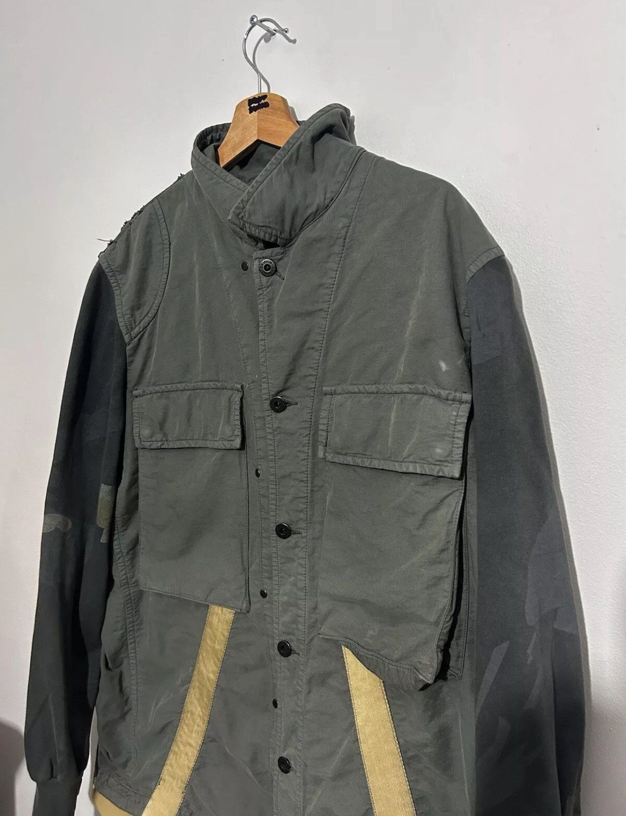 Griffin Griffin Blade-cut Bomber Parka Cotton Green/Grey Mens Large Size US L / EU 52-54 / 3 - 2 Thumbnail