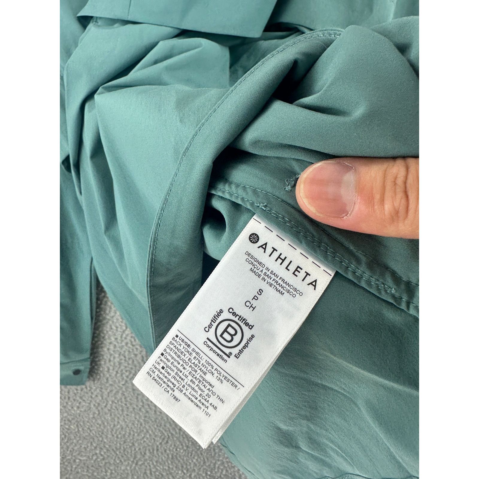 Athleta Athleta Rain Pullover Jacket Womens S Teal Poplin Top Small Size S / US 4 / IT 40 - 9 Thumbnail