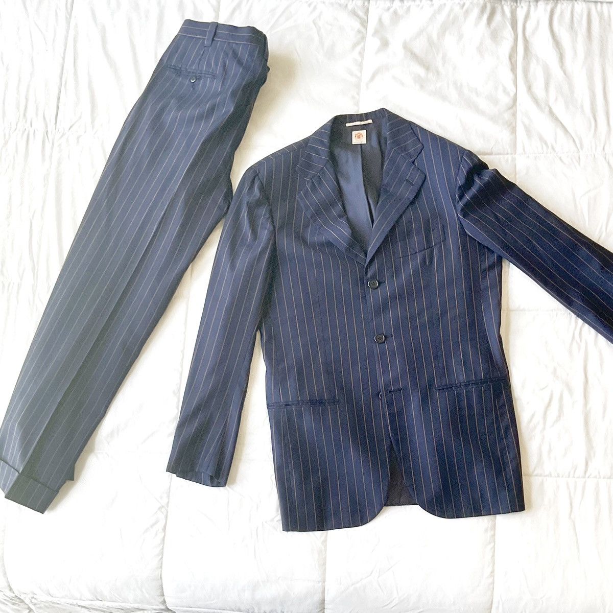 Luigi Borrelli Luigi Borrelli Napoli 100% Wool Suit 36S Nerano Italy Size 36S - 1 Thumbnail