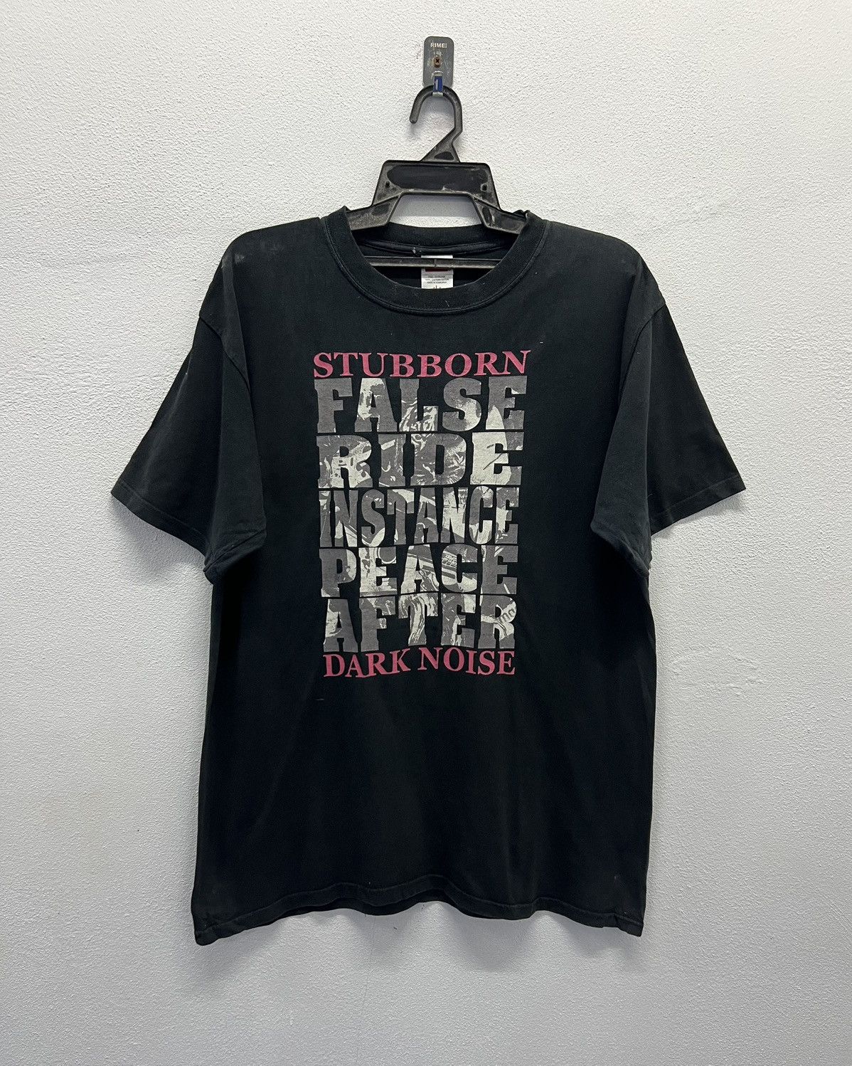 Anvil × Vintage 🔥grailsale🔥 VINTAGE ANVIL STUBBORN DARK NOISE SHIRT Size US L / EU 52-54 / 3 - 1 Thumbnail