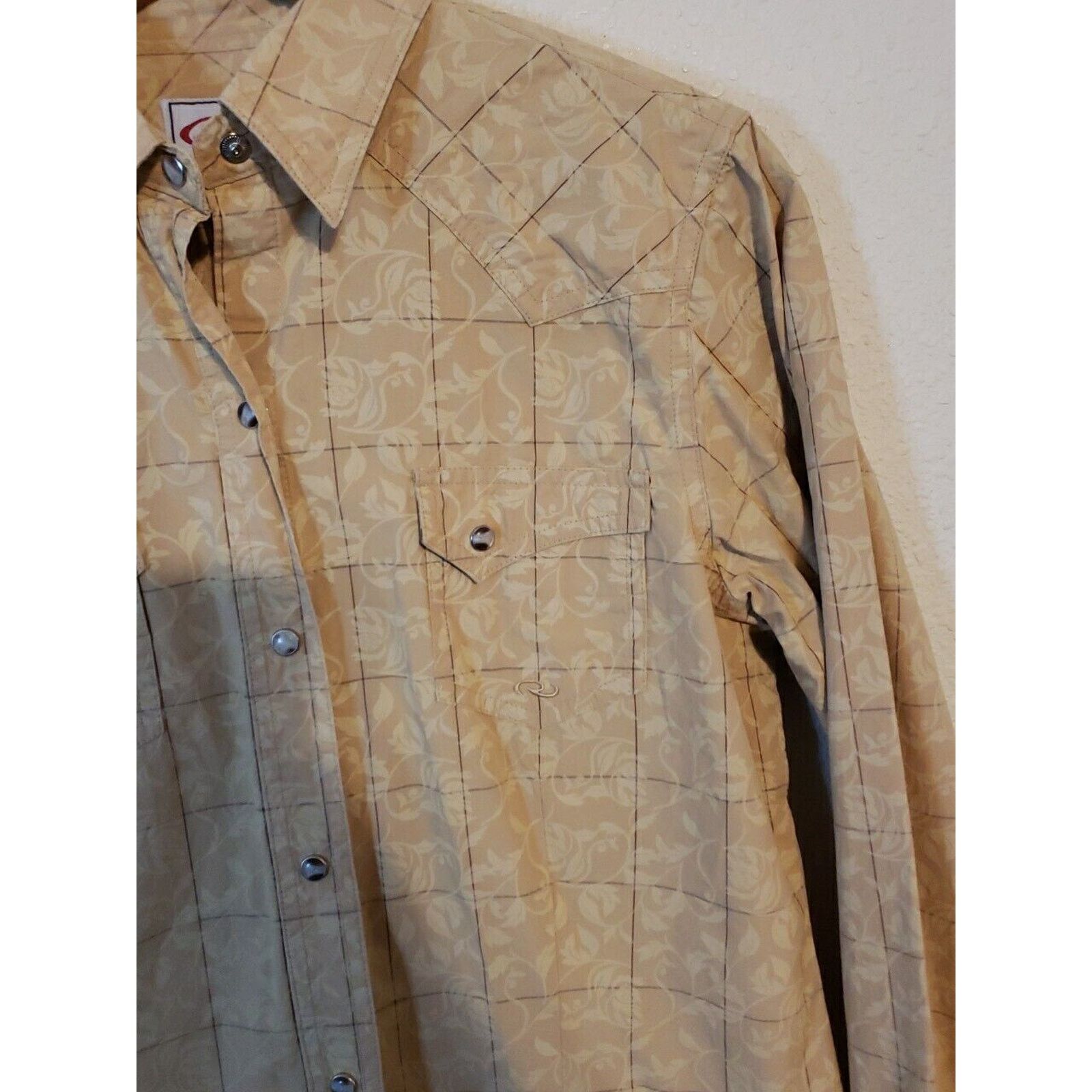Roper Roper Womens Medium Western PearlSnap Shirt Floral Vines Size M / US 6-8 / IT 42-44 - 17 Thumbnail