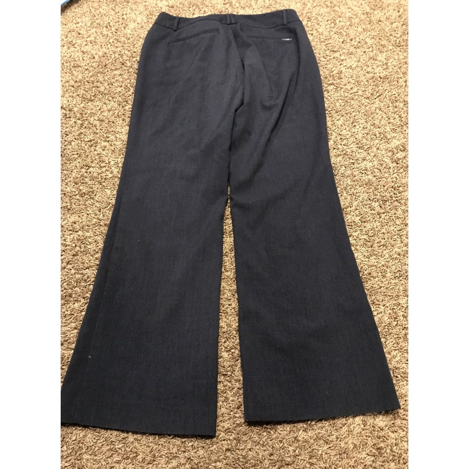 CO new york & co Womens Pants Bootcut 31 in Inseam Navy Blue Polyester Blend Stretch Regular Size 10 Size 32" / US 10 / IT 46 - 4 Thumbnail