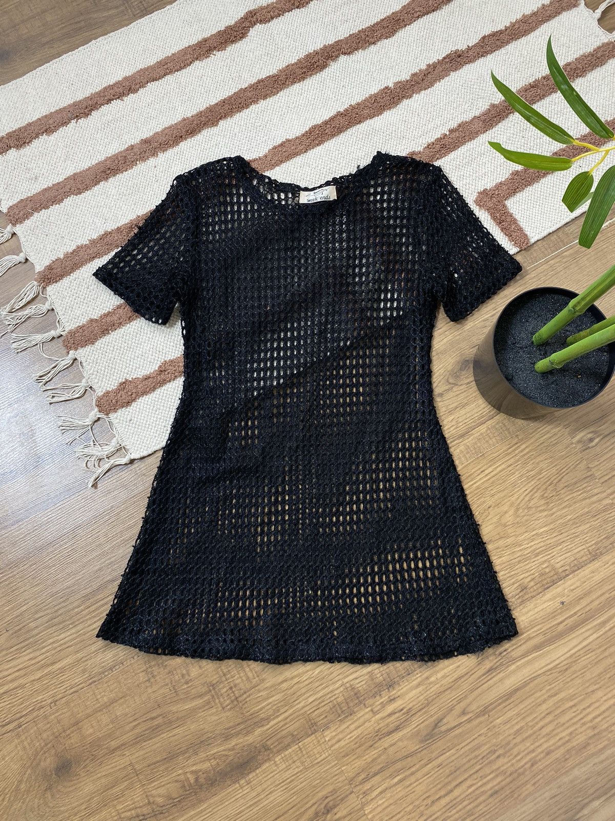 Vintage AVANT GARDE MESH Y2K DRESS Size S / US 4 / IT 40 - 2 Thumbnail