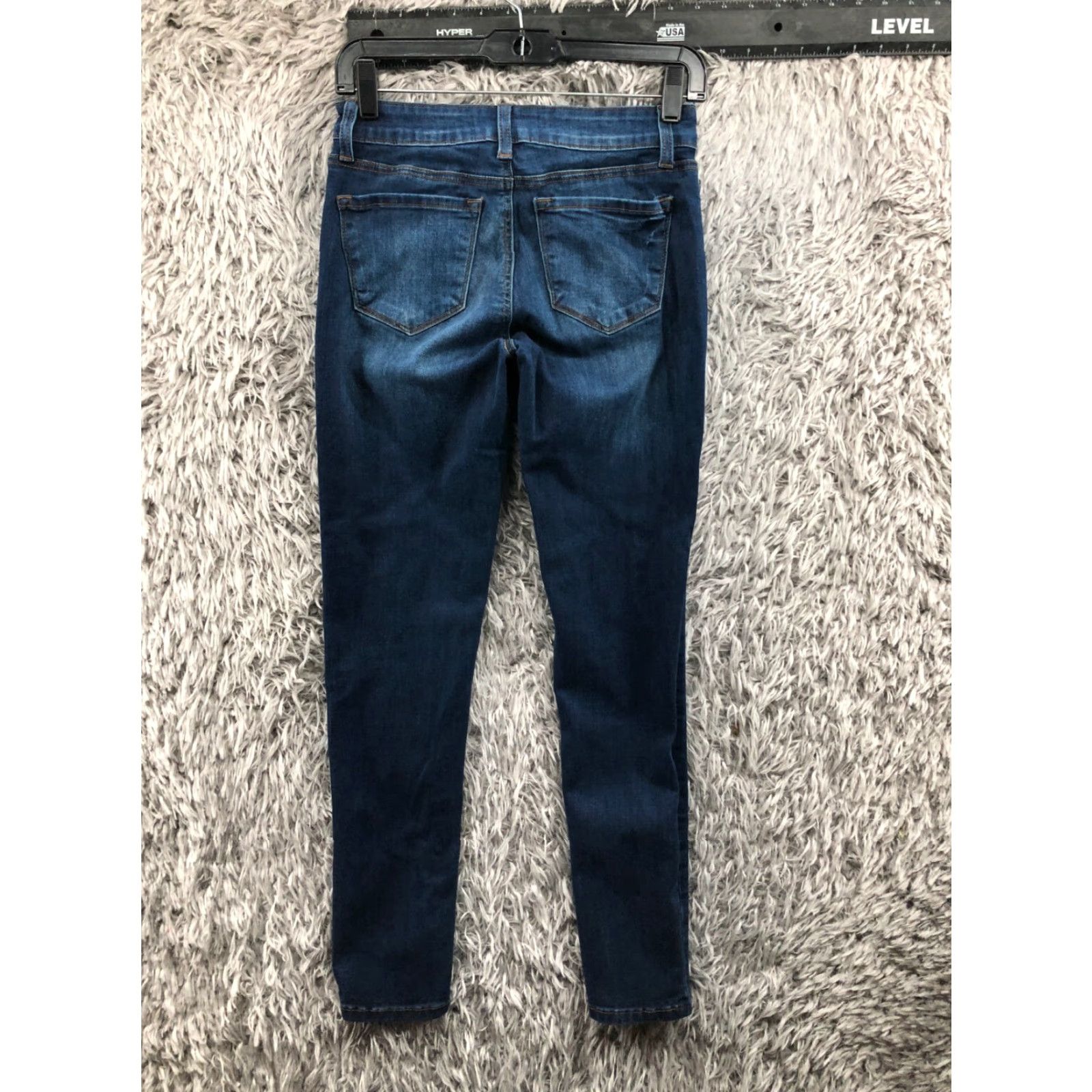 Vintage KanCan Skinny Jeans Women Juniors Size 7 Wash Blue Denim 5-Pocket Zip Button Mid Rise Inseam 29 in Sl Beige? Size 28" / US 6 / IT 42 - 5 Thumbnail