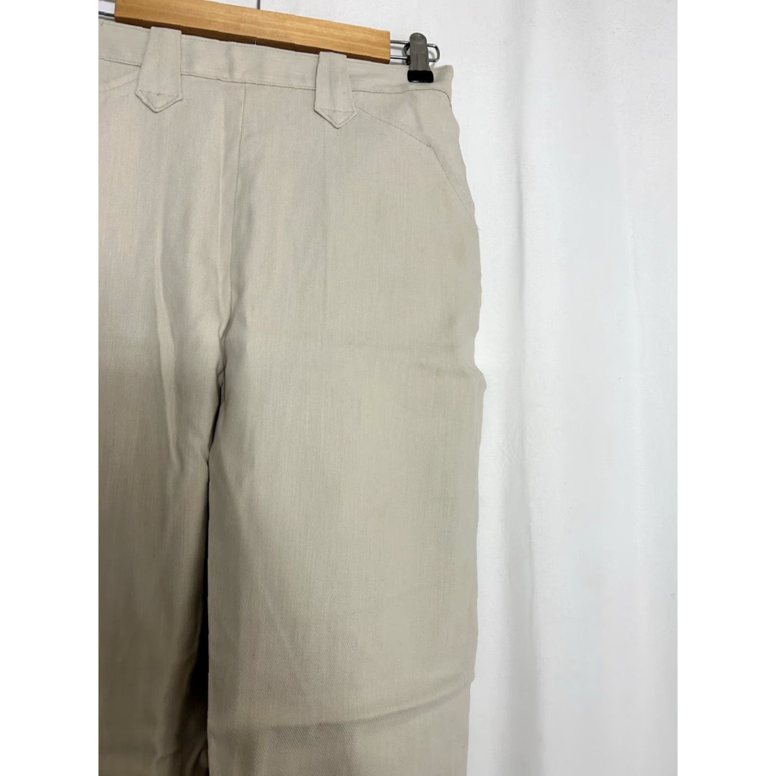 Lee VINTAGE Lee Frontiers Lady Twill High Waist Pants 26 Reg 29 Beige 1960s Casual Womens Size 26" / US 2 / IT 38 - 5 Thumbnail