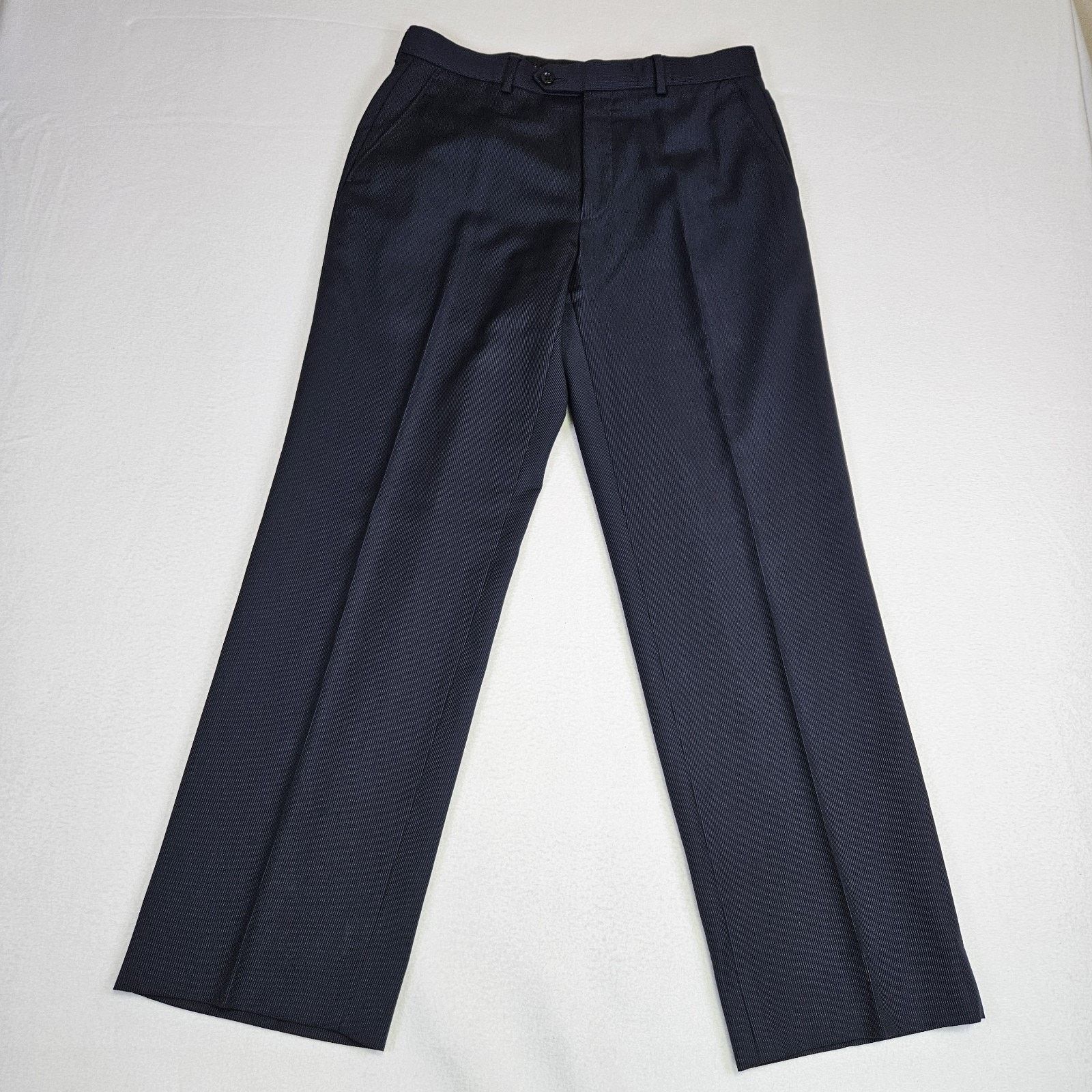 Michael Kors Michael Kors Madison Suit Peak Lapel Micro Stripe Black Set Size 38S - 15 Thumbnail