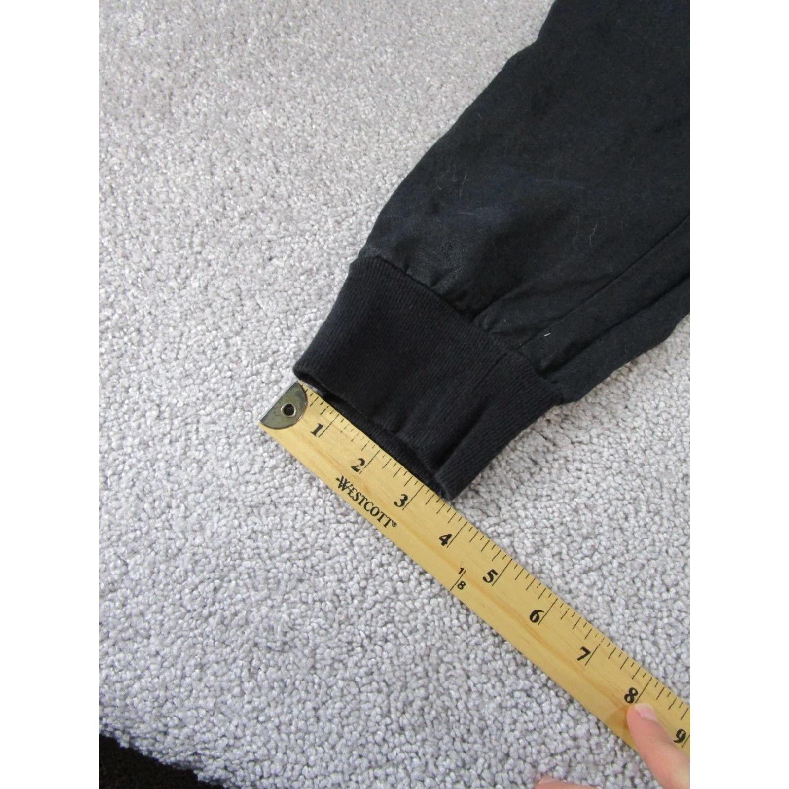 Lord & Taylor VINTAGE LORD & TAYLOR Pants Womens XS Black Solid Drawstring Jogger Tapered Knit Flat Front Size 26" / US 2 / IT 38 - 4 Thumbnail