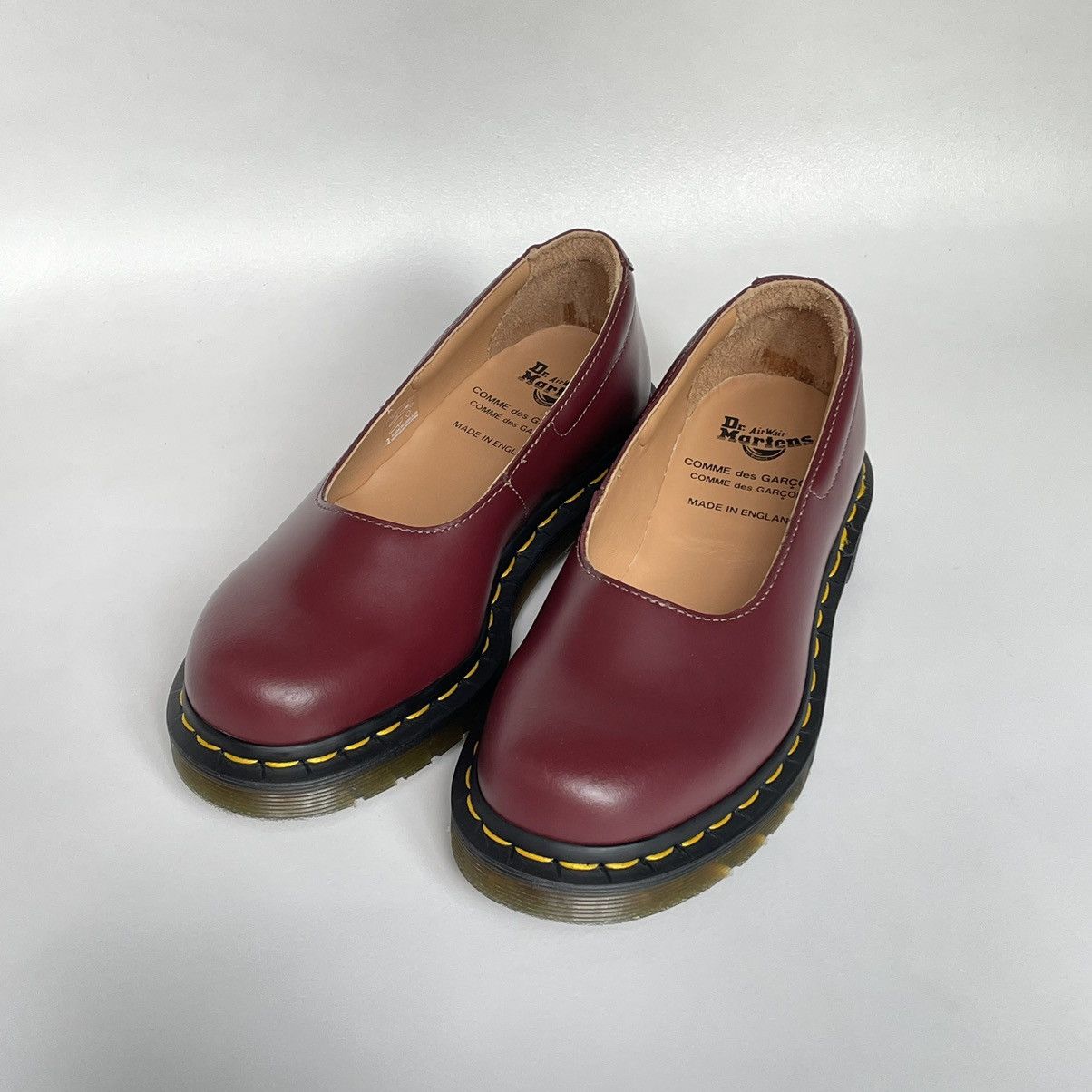Comme des Garcons × Dr. Martens Cherry Red Leather ‘Mie Pump’ Shoes Size US 6 / IT 36 - 5 Thumbnail