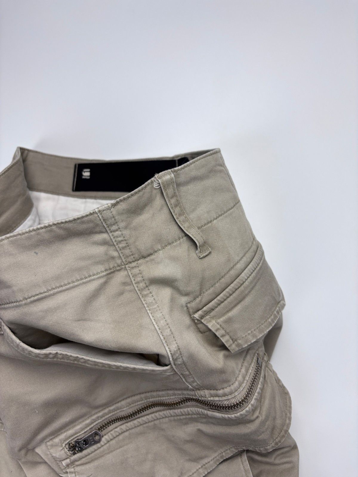 G-Star G-Star Rovic Zip 3D Tapered Cargo Pants Beige Gray 31x32 Size US 31 - 4 Thumbnail