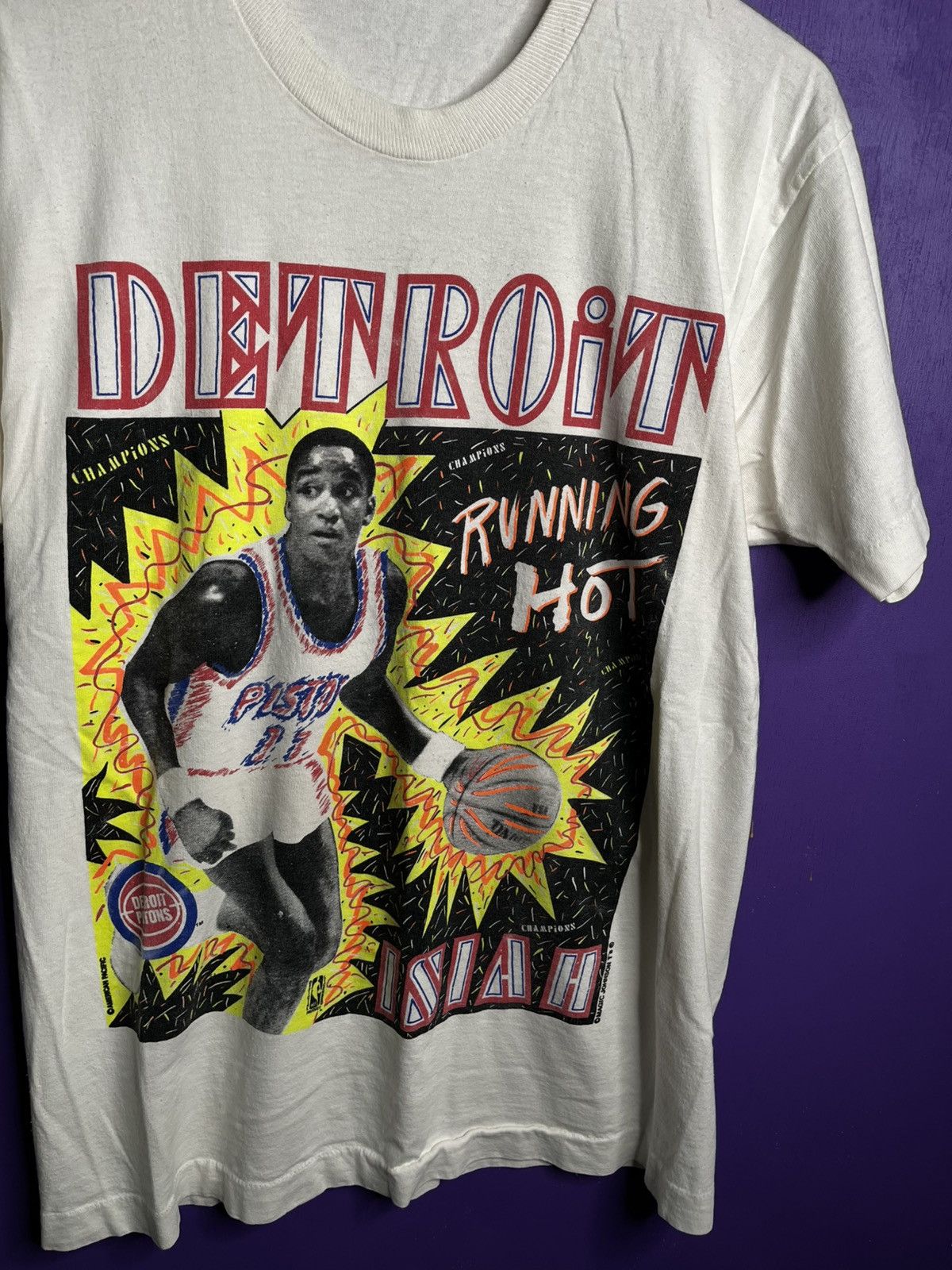 NBA × Vintage Vintage Detroit pistons Isaiah Thomas running hot t-shirt Size US L / EU 52-54 / 3 - 3 Thumbnail