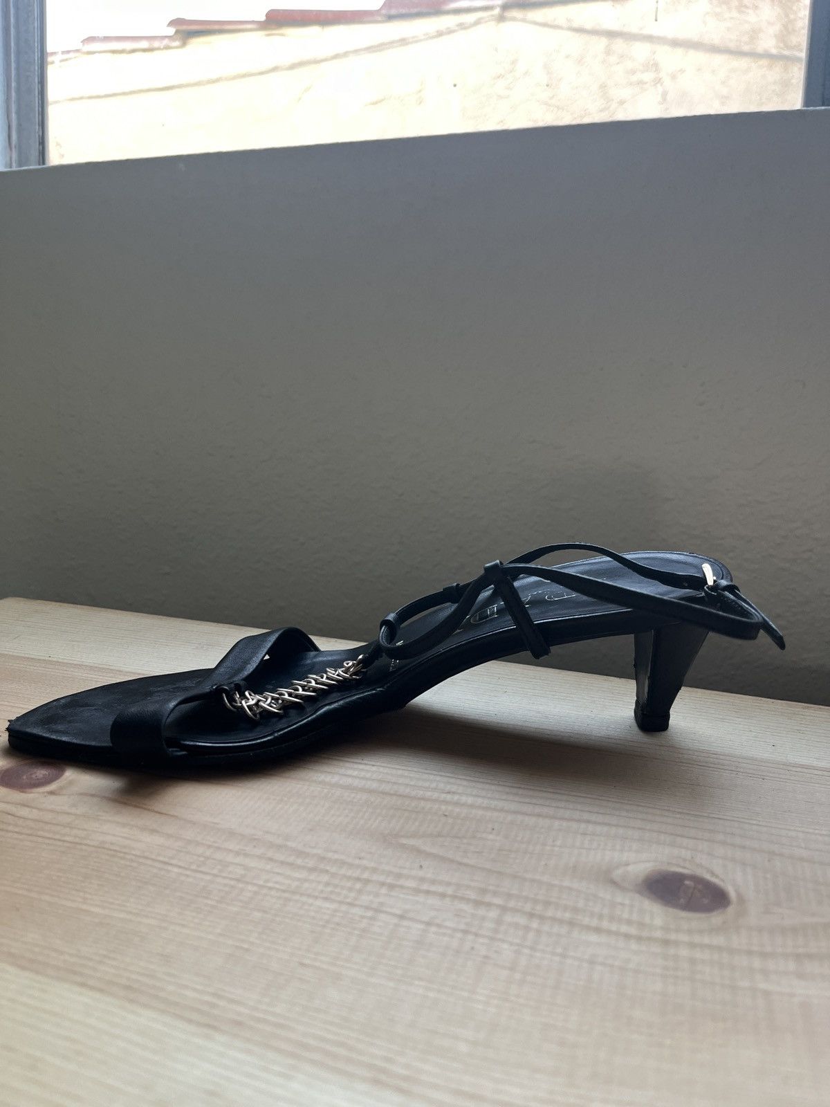 Prada × Vintage Vintage Prada leather heeled sandals Size US 6.5 / IT 36.5 - 3 Thumbnail